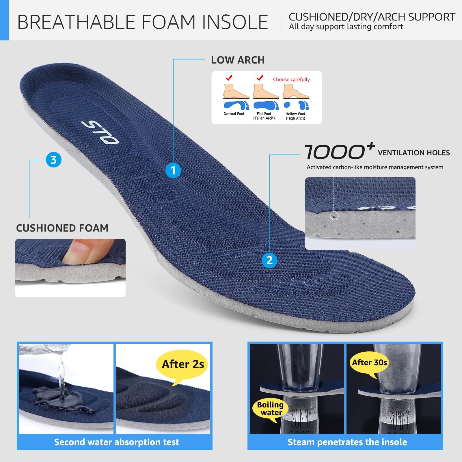 STQ Womens Walking Shoes Slip On Tennis Shoes Comfortable Lightweight Memory Foam Orthopedic Sneakers for Indoor Outdoor Gym Workout Sports