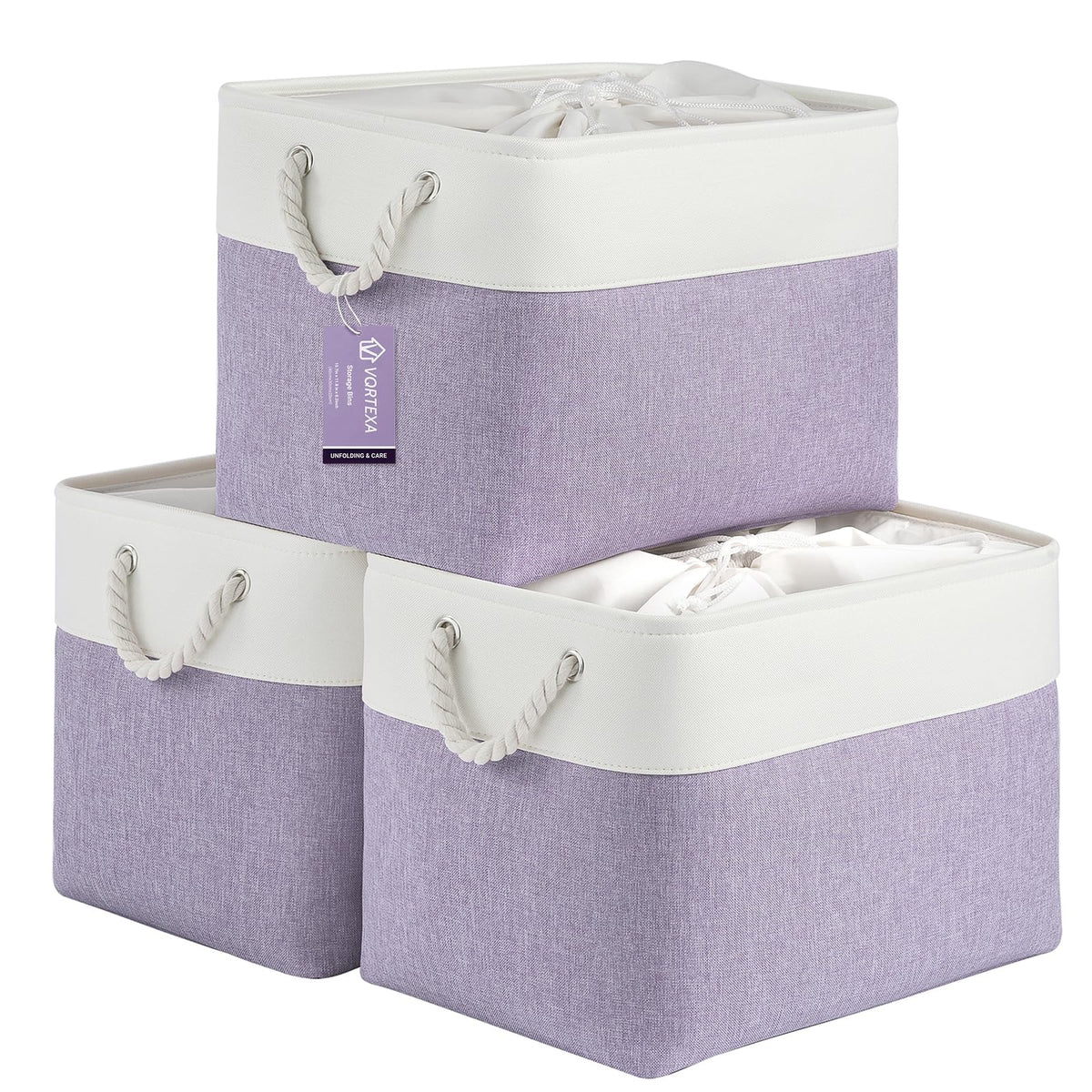 Storage Baskets for Shelves 11.8x7.9x5.2 Inch, Foldable Fabric Storage Bins with Handles, Small Storage Baskets for Organizing Closet, Office, Home Organization (1-Pack, Gray)
