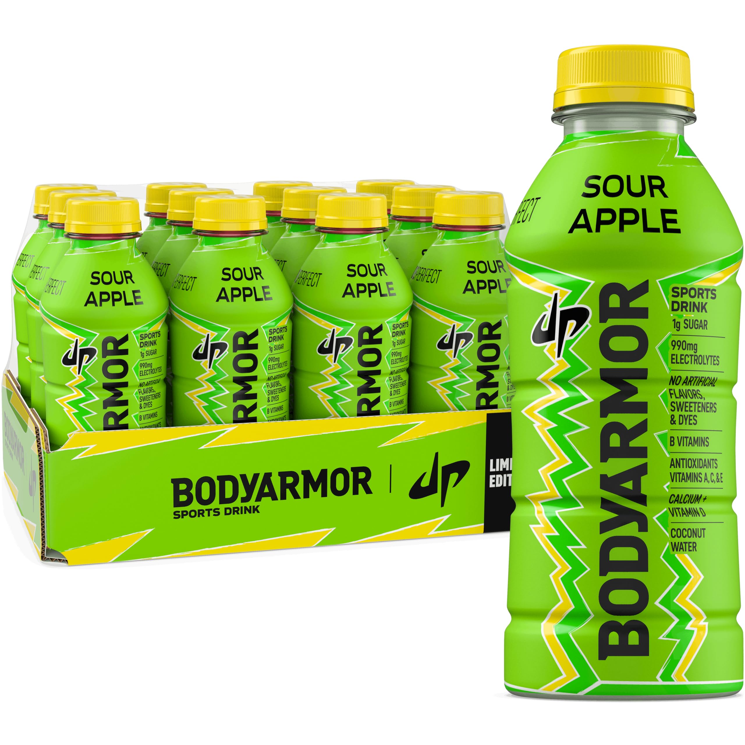 BODYARMOR Lyte Sports Drink Low-Calorie Beverage, Blueberry Pomegranate, Coconut Water Hydration, Natural Flavors with Vitamins, Potassium-Packed Electrolytes, 16 Fl Oz (Pack of 12)