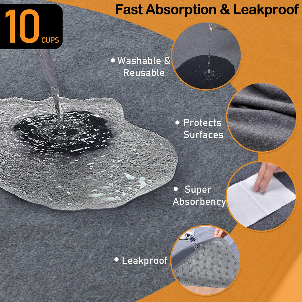 LOOBANI Washable Pee Pad for Dogs, 2 Packs Non-Slip Puppy Training Pads, Fast Absorbent Pet Whelping Pads, Puppy Playpen Mat for Incontinence, Housebreak, Crate, 31x36in, Gray
