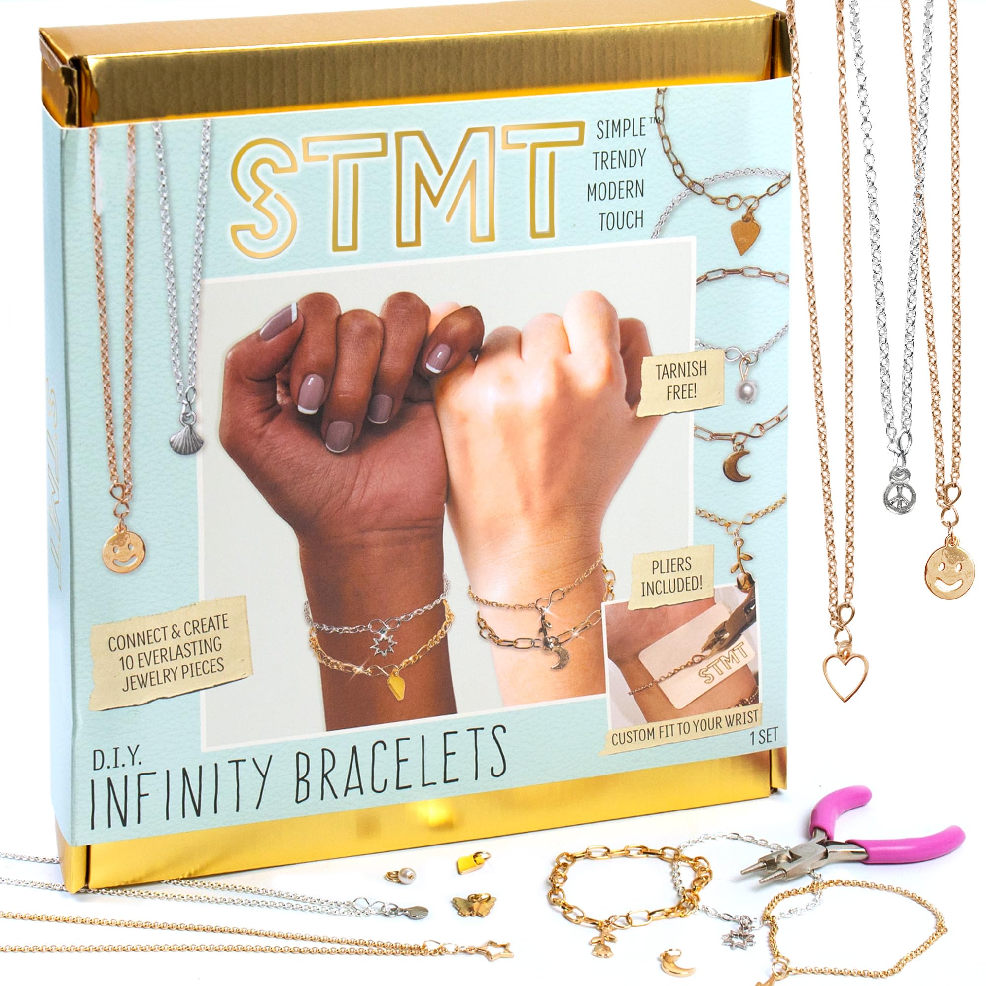 STMT D.I.Y. Hand Stamped , DIY Personalized Stamp Jewelry, Great Teenage Birthday Gift, Unique Handmade Jewelry & Name Plates, Bead Kits for Kids, Teens & Adults Ages 14+