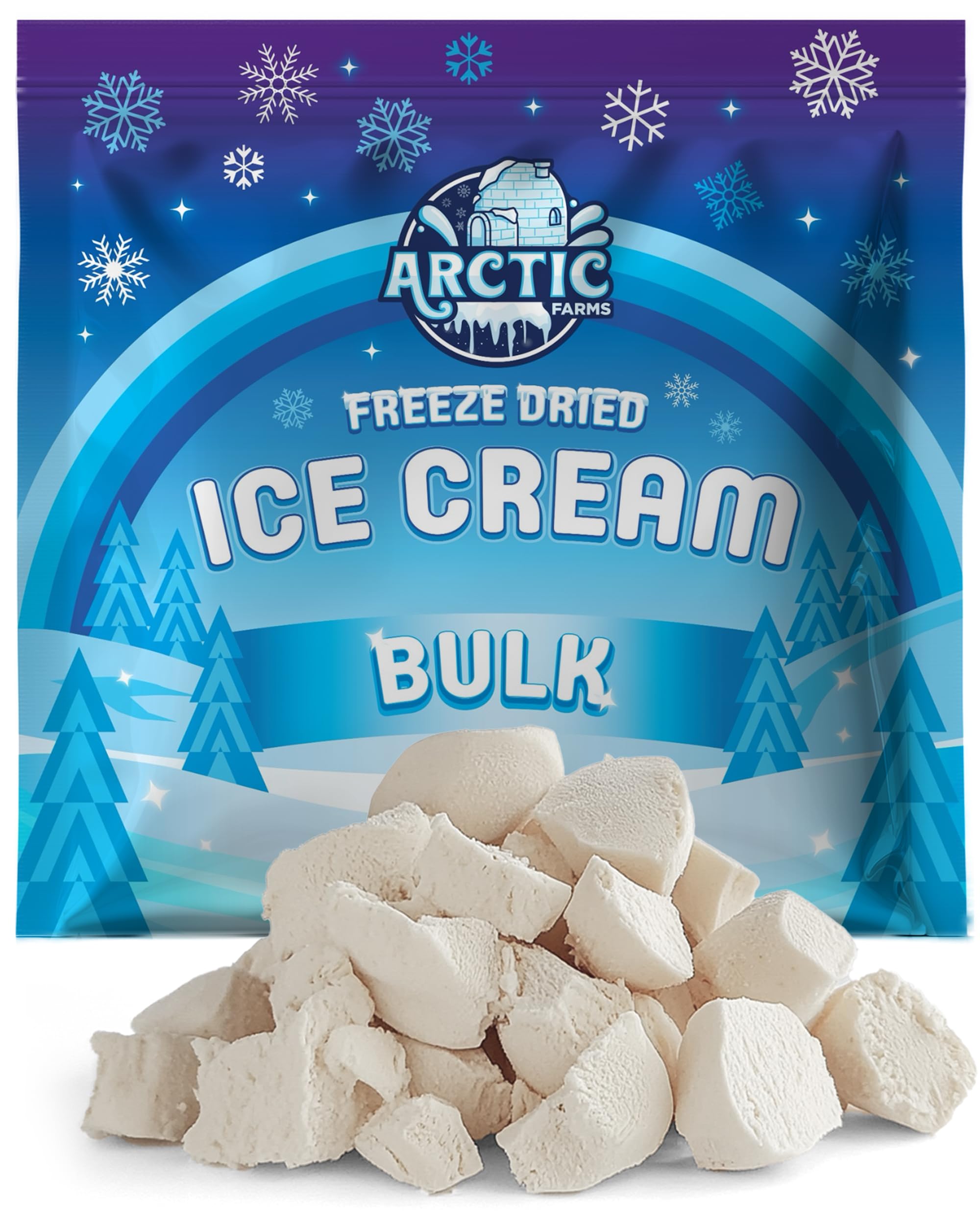 Arctic Farms Freeze Dried Ice Cream Bits Bagged and Boxed - Does Not Melt (1lb, S'mores)