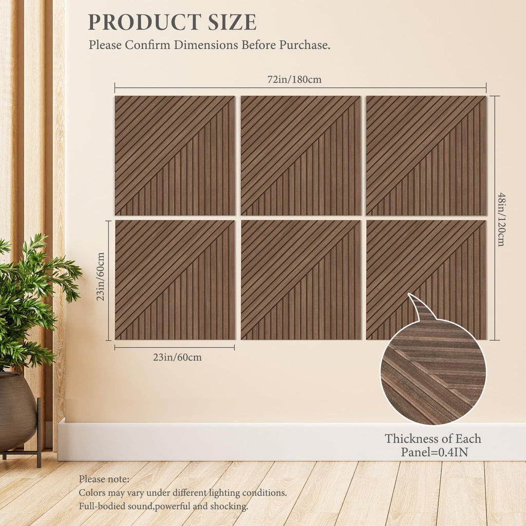 JBER 6 Pack Art Acoustic Panels, 47.2×27Inches Soundproof Wall Panels, Large Self-Adhesive Wall Panels, Decorative Sound Absorbing Panels, Sound Panels for Recording Studio(Black Gold Marble)
