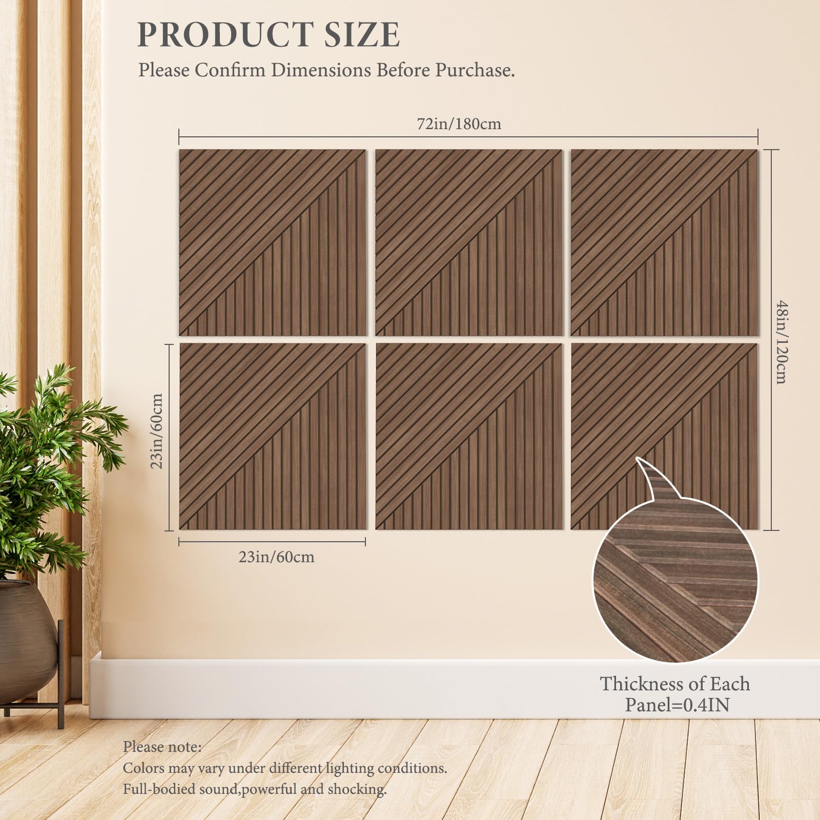 JBER 6 Pack Art Acoustic Panels, 47.2×27Inches Soundproof Wall Panels, Large Self-Adhesive Wall Panels, Decorative Sound Absorbing Panels, Sound Panels for Recording Studio(Black Gold Marble)