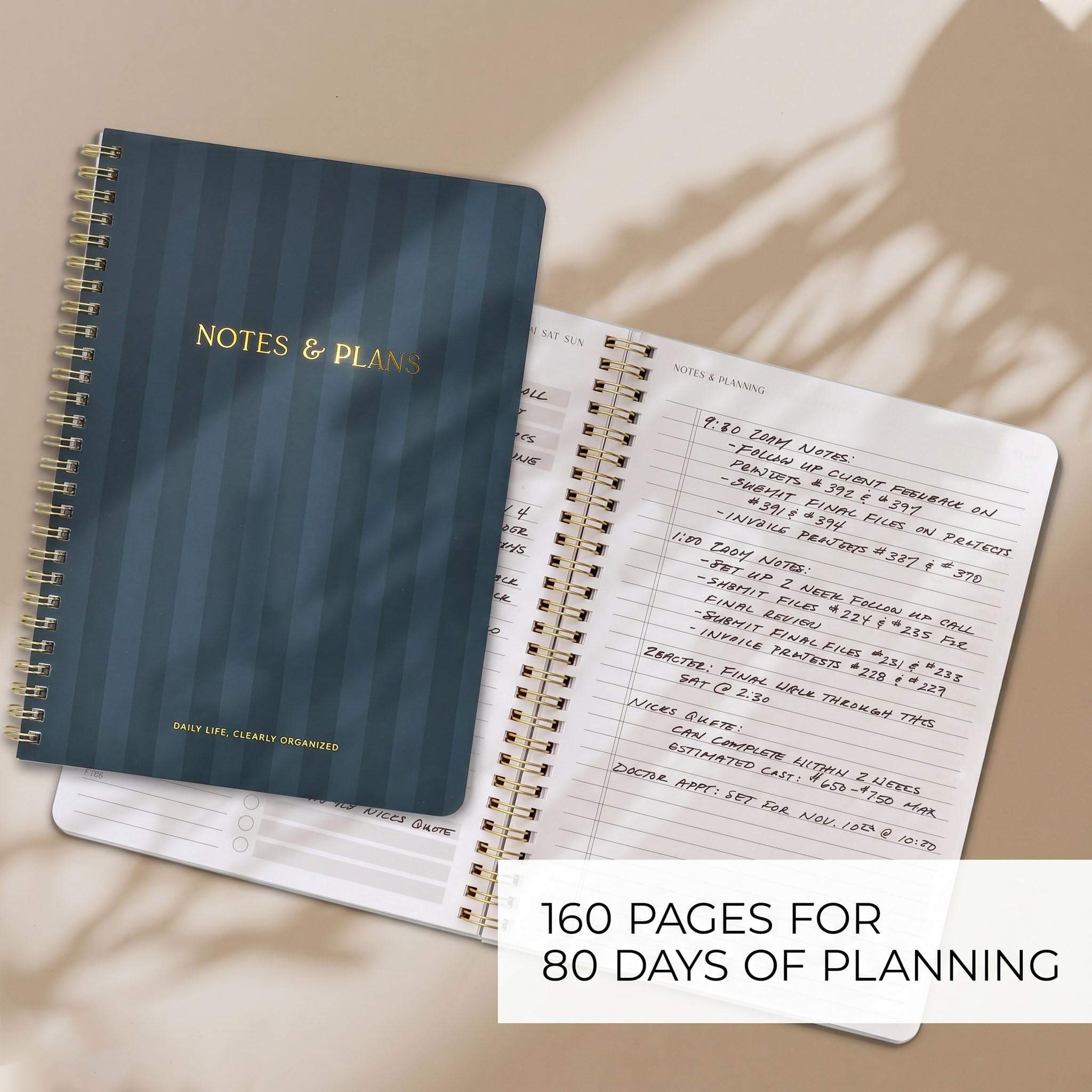 Beautiful Daily Planner And Notebook With Hourly Schedule - Aesthetic Spiral To do List Notepad to Easily Organize Your Tasks And Appointments - Stylish Book And School Or Office Supplies