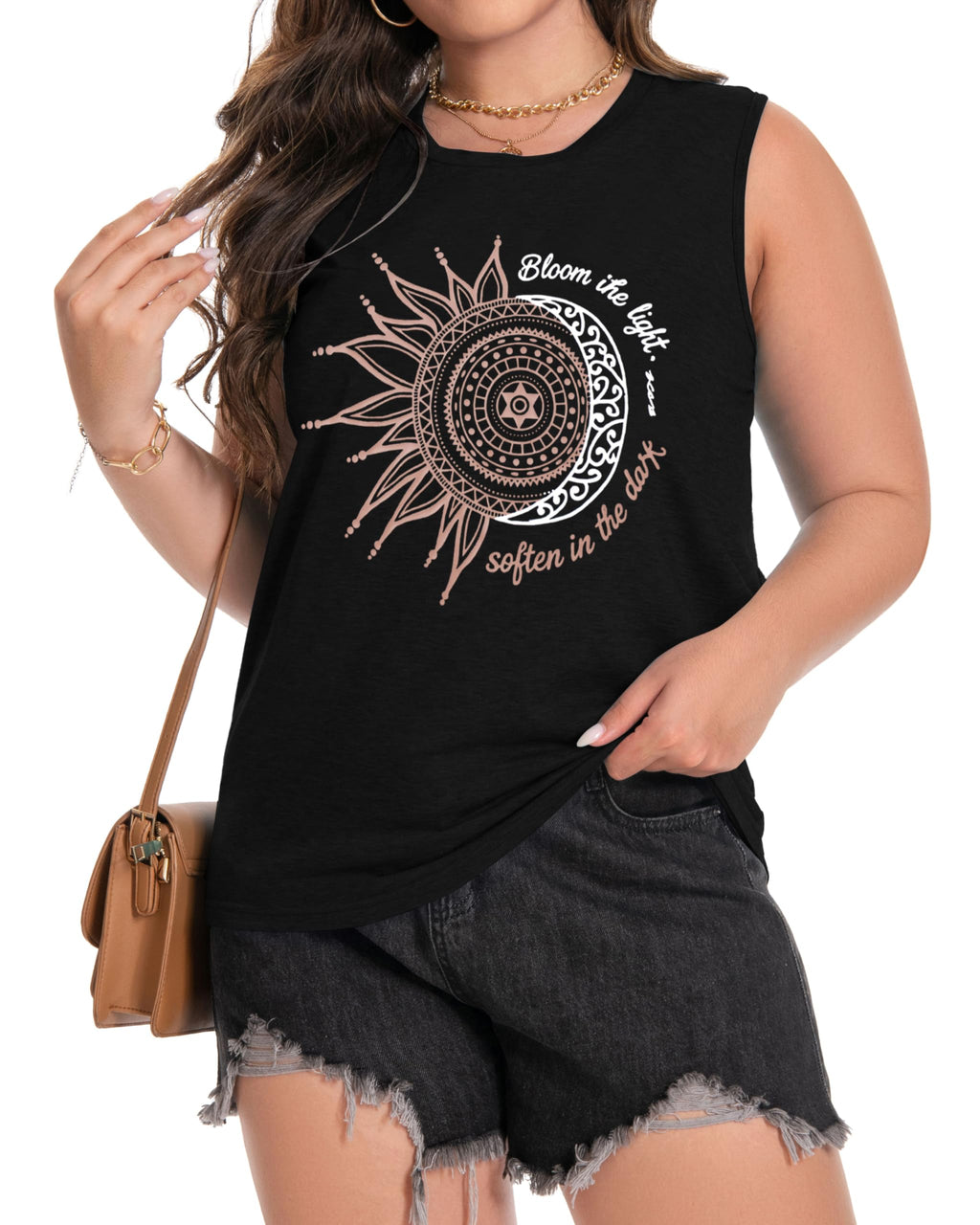 Plus Size Tops for Women Sleeveless Summer Tank Top Loose Fit Casual Tunics Shirts 2026