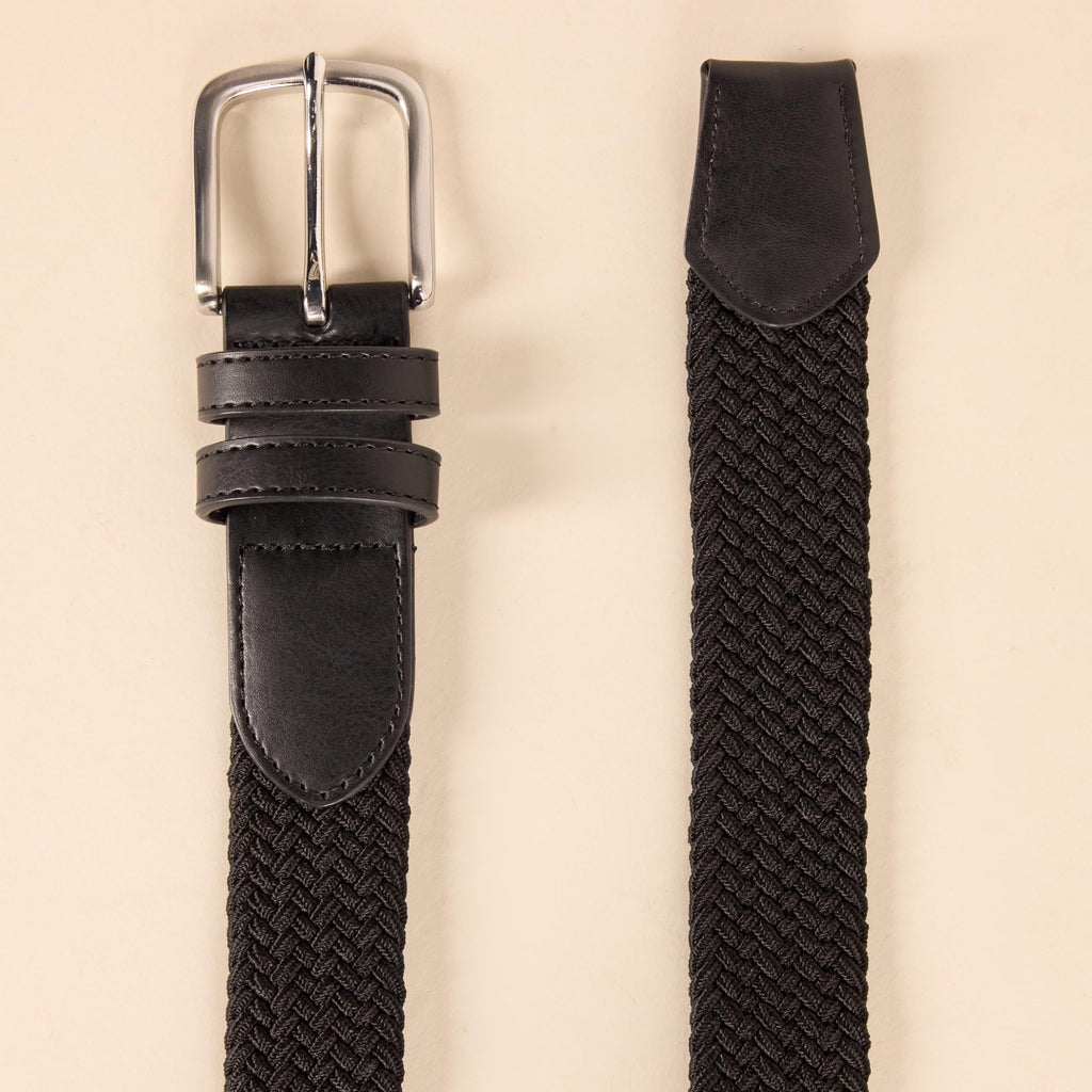Amazon Essentials Men's Stretch Woven Braid Belt for Jeans