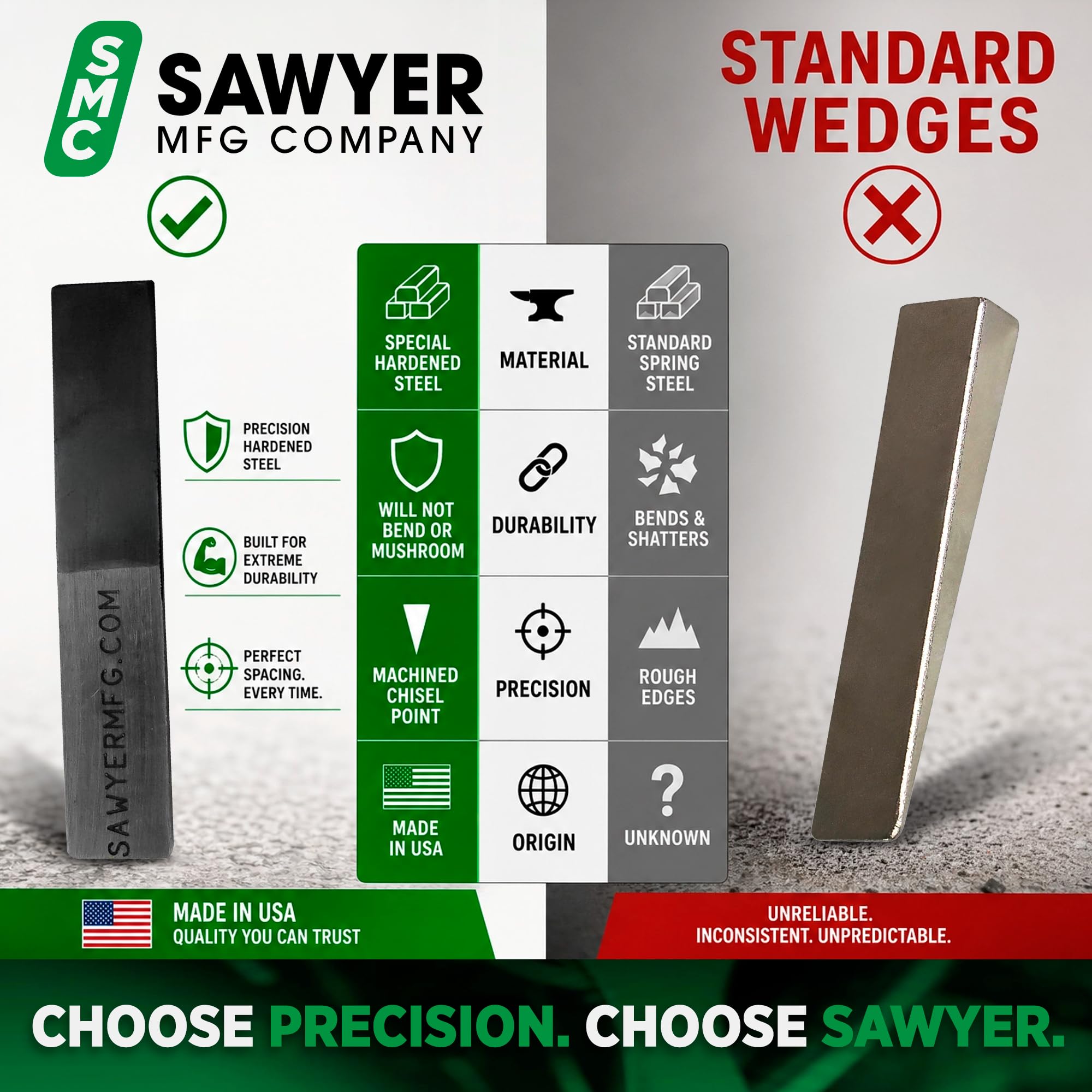 Sawyer Mfg Company 4" Welding Wedge – Precision Steel for Pipe Fitting and Metalwork for Accurate Gap Adjustment, Ideal for Pipefitters, TIG, Ironworkers, Gutter Installation and Metal Spacers – Small