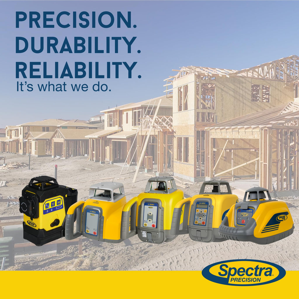 Spectra Precision LL100N Laser Level, Self-Leveling laser with HR320 Receiver, Class 2, C59 Rod Clamp, Alkaline Batteries, Carry Case, Yellow