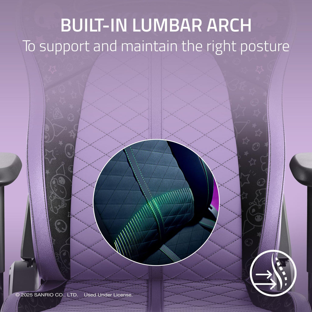 Razer Enki X Essential Gaming Chair: All-Day Comfort - Built-in Lumbar Arch - Optimized Cushion Density - Dual-Textured, Eco-Friendly Synthetic Leather - Adjustable 152-degree Recline - Black