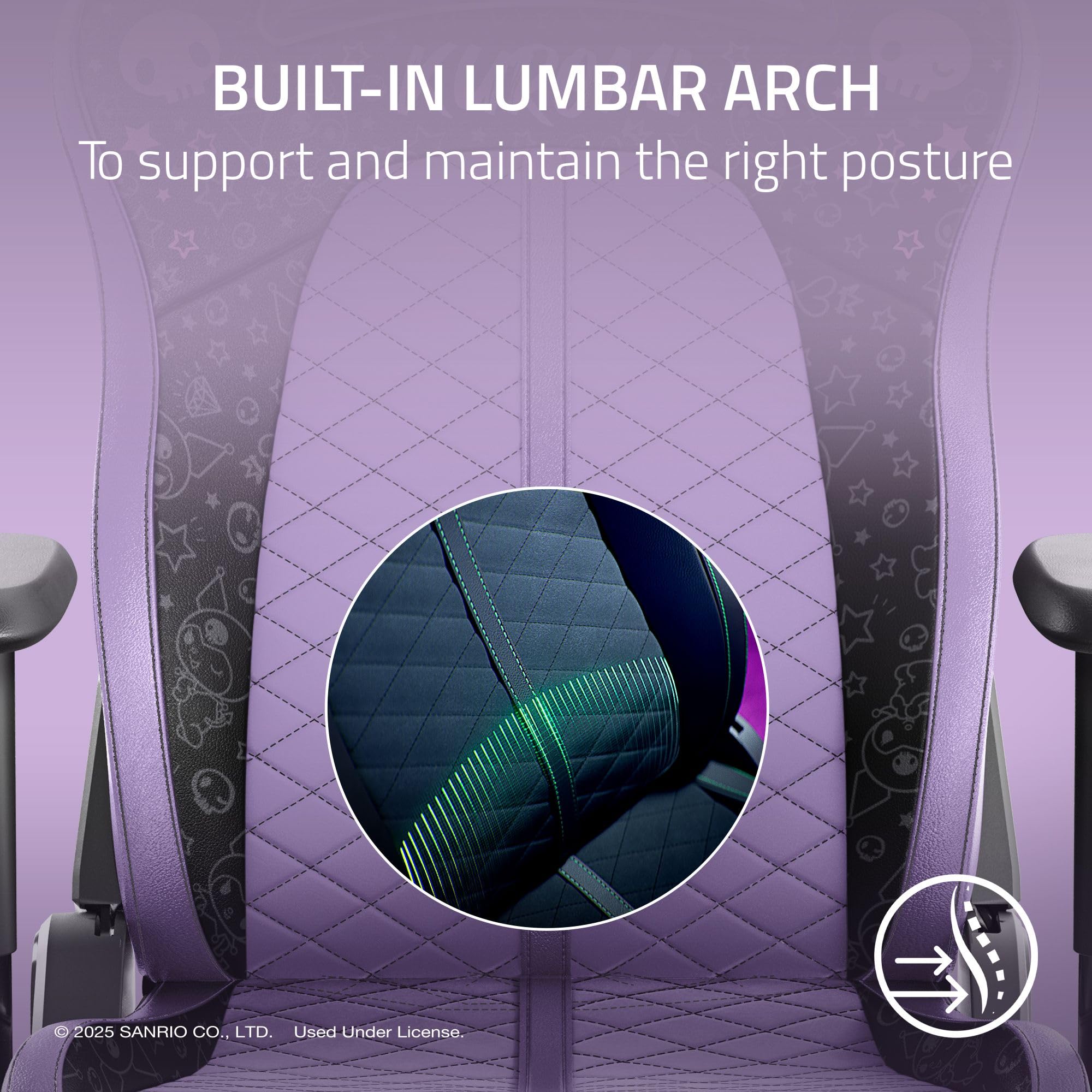 Razer Enki X Essential Gaming Chair: All-Day Comfort - Built-in Lumbar Arch - Optimized Cushion Density - Dual-Textured, Eco-Friendly Synthetic Leather - Adjustable 152-degree Recline - Black