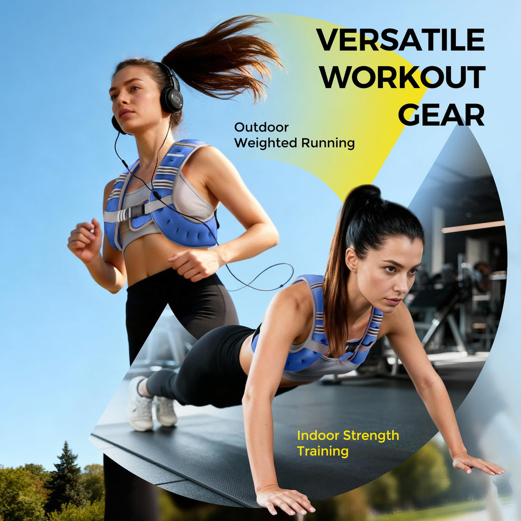 PACEARTH Weighted Vest,6lb/8lb/10lb/12lb/16lb/20lb/25lb/30lb Weight Vest with Reflective Stripe, Body Weight Vests for Women, Men, Weight Loss Workout, Strength Training, Running, Walking, Jogging