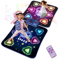 Dance Mat Toys for 3-12 Year Old Girls Boy, 2 Players Dance Mat with Light-up 12 Buttons & 5 Games Mode,Kids Dance Game Toy for Girl, Xmas Birthday Gifts for 3 4 5 6 7 8 9 10+ Year Old Girls Boys