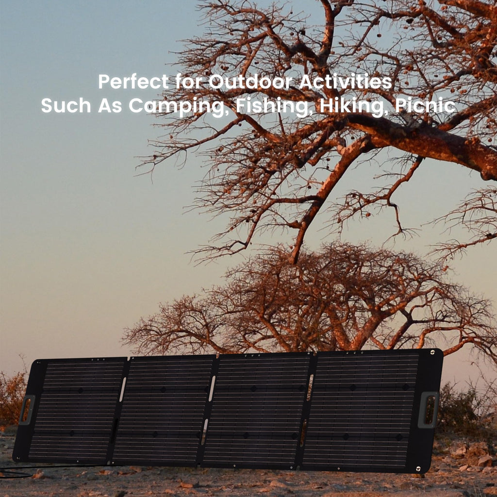 Portable Solar Panel 80 Watt for Power Station, IP67 Waterproof Foldable Solar Cell Solar Charger w/ XT60 Anderson DC 8mm 7909 5521 Connector for Camping, RV, Off Grid Living