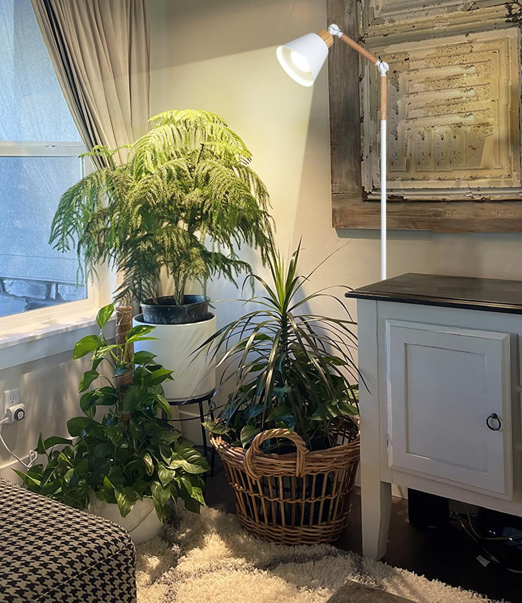 HMVPL Grow Lights for Indoor Plants Full Spectrum, Plant Lights for Indoor Growing with 20W COB Grow Light Blub, 4/8/12H Timer, Standing Tall Grow Lamp for Middle Large Plants(75'', Height Adjustable)