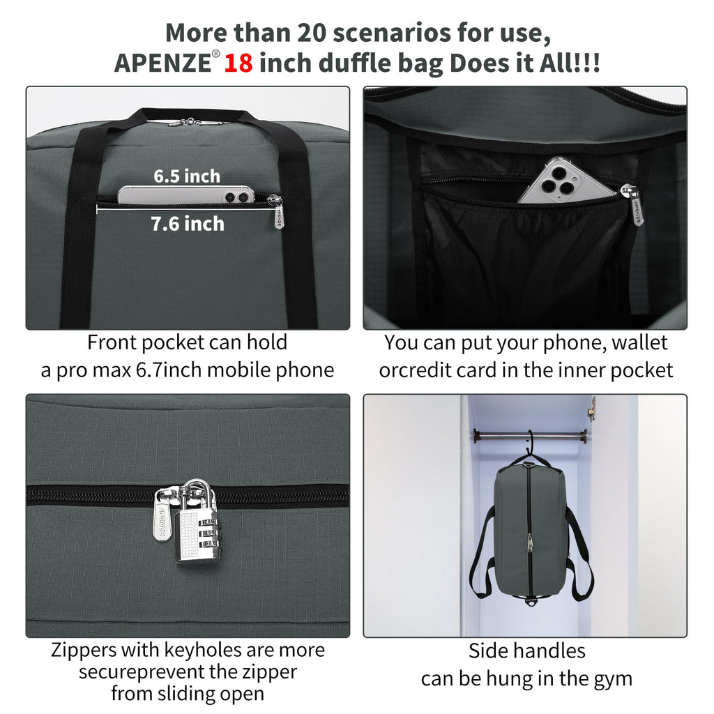 Apenze Small Gym Bag Carry On Bag - 12 in Mini Duffle Bag Lightweight for Overnight Travel(Camouflage)