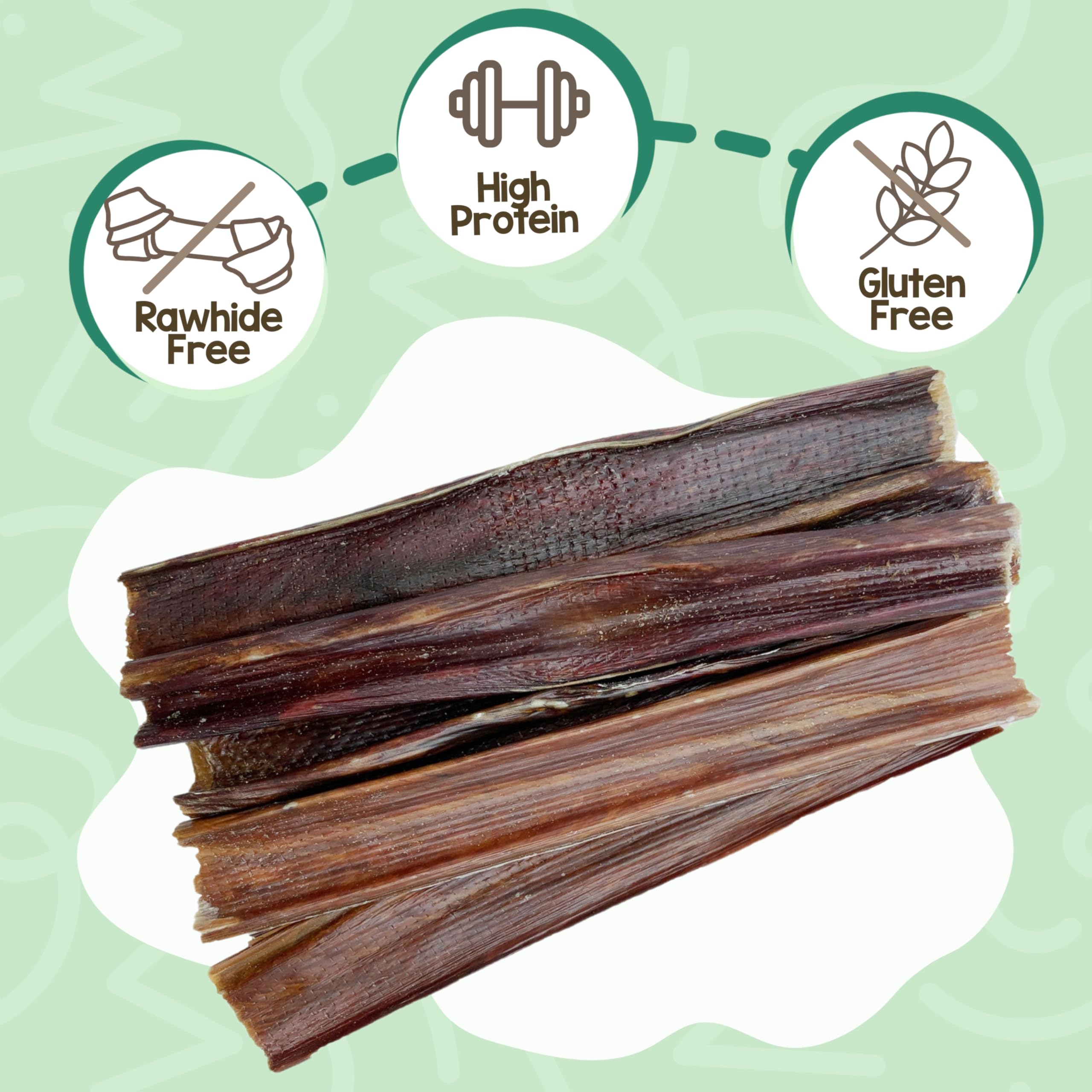 Nature Gnaws Beef Gullet Chews for Small Dogs 4-5" (20 Count) - Natural Beef Jerky Stick Dog Chew Treats - Rawhide Free