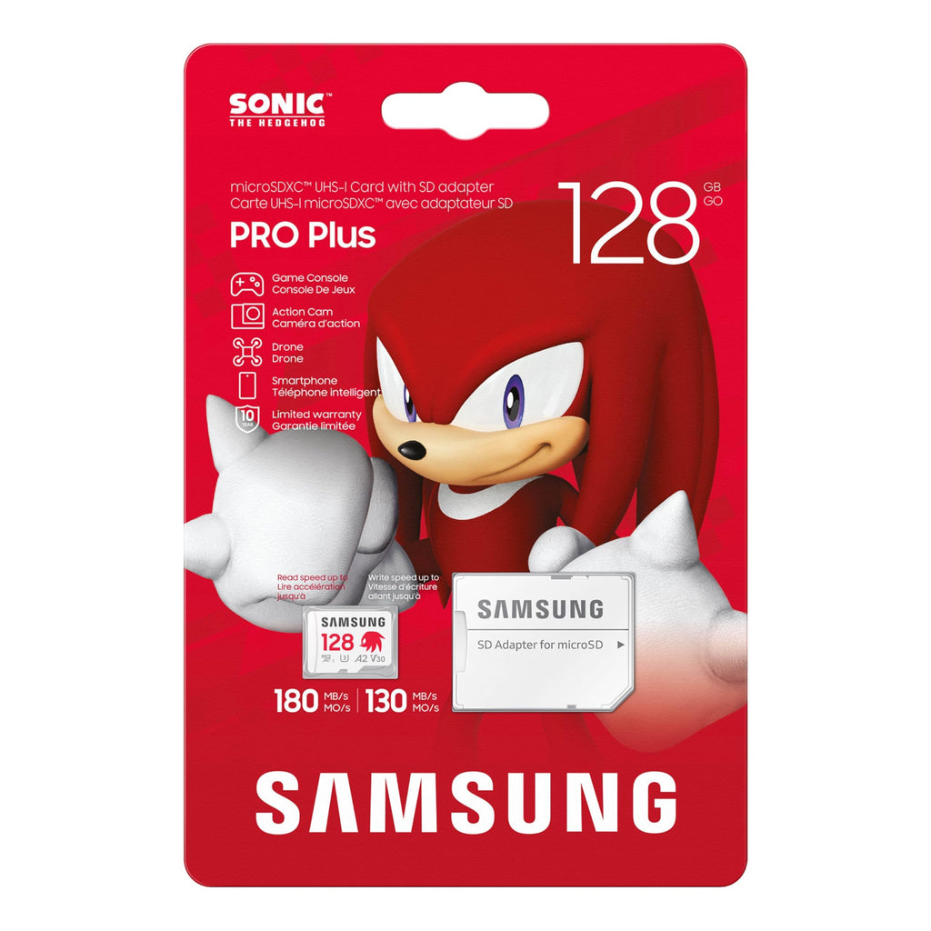 Samsung PRO Plus microSD Memory Card + Adapter, 128GB microSDXC, Up to 180 MB/s, Full HD & 4K UHD, UHS I, C10, U3, V30, A2, for Android Smartphones, Tablets, GoPRO, and DJI Drone (MB MD128SA/AM)