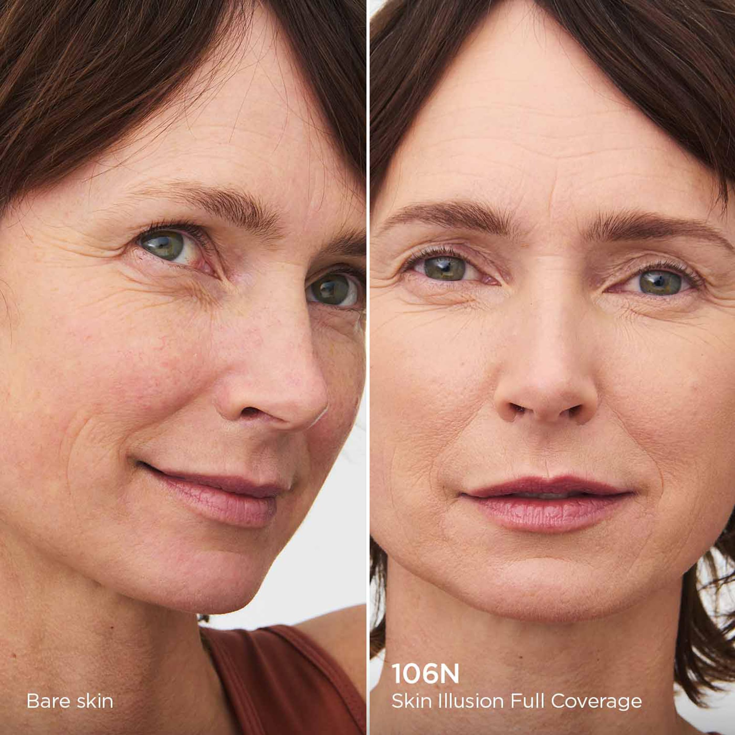 Clarins Skin Illusion Longwear Full Coverage Foundation|Luminous Matte Finish|24H Hold and 24H Hydration|Natural Looking|Transfer, Sweat and Smudge Proof| Contains Hyaluronic Acid|1 Fl Oz