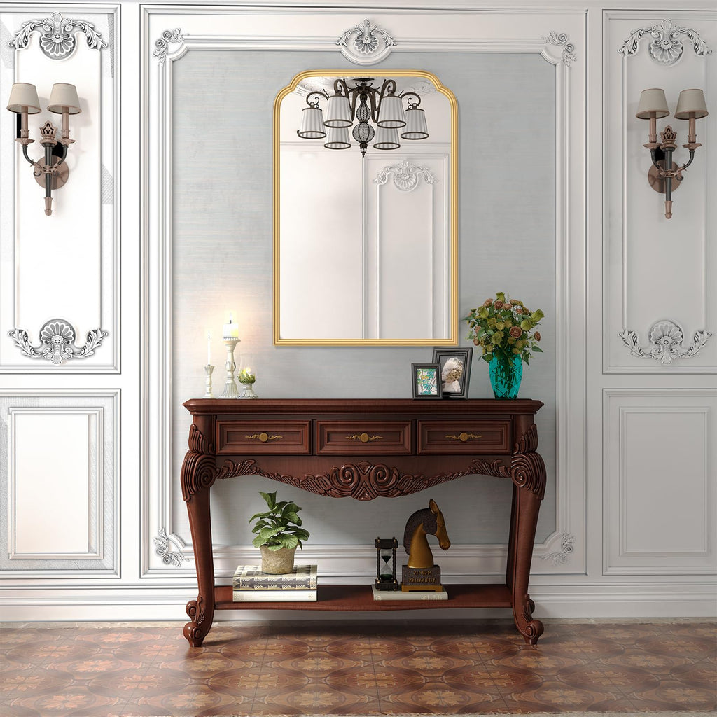 Ferytange 18X24 Inch Black Mirror for Wall with Metal Frame Rectangular Rounded Bathroom Vanity Mirror Anti-Rust, Hangs (Black 18" x 24")