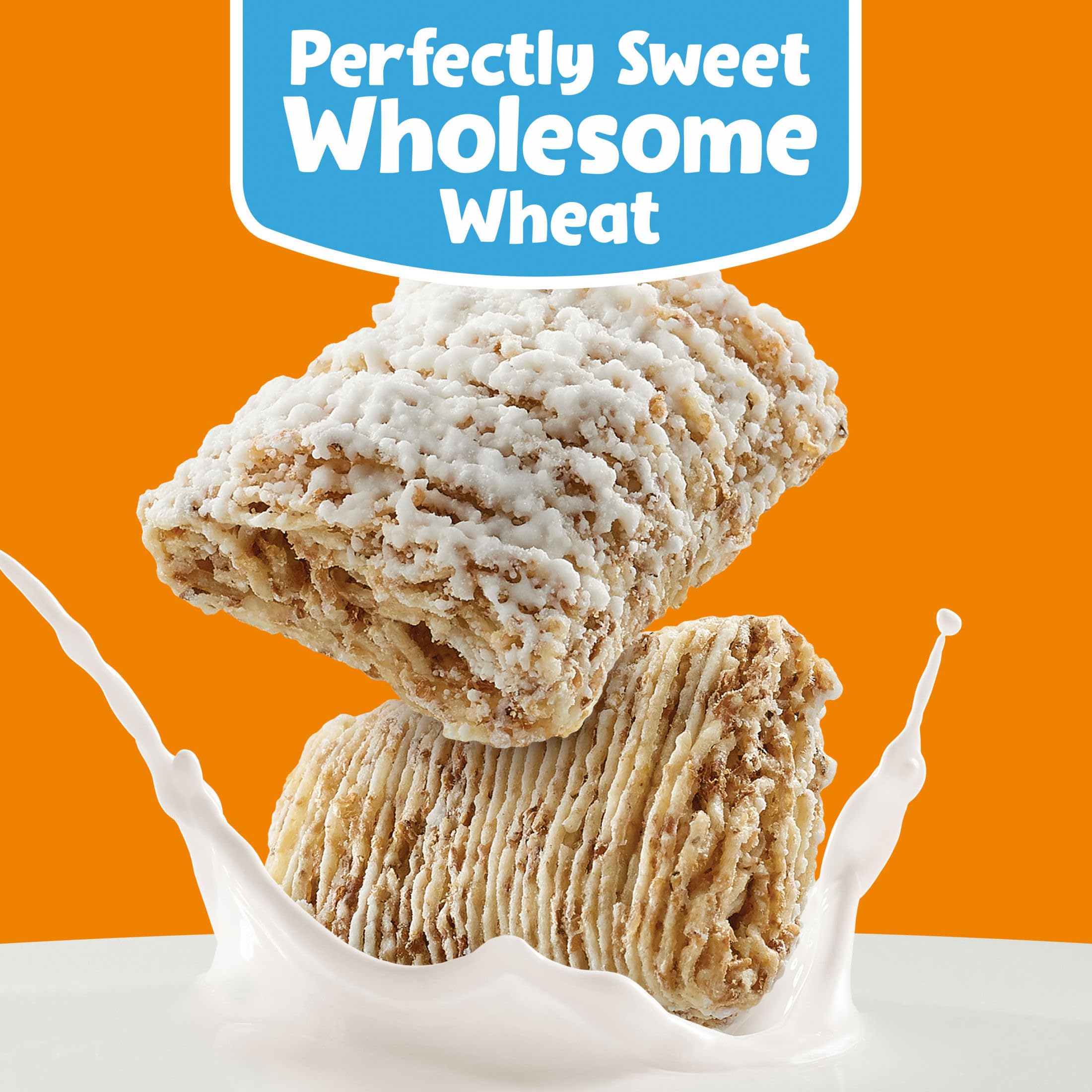 Kellogg's Frosted Mini-Wheats Cold Breakfast Cereal, High-Fiber, Whole Grain, Family Size, Original, 24oz Box (1 Box)