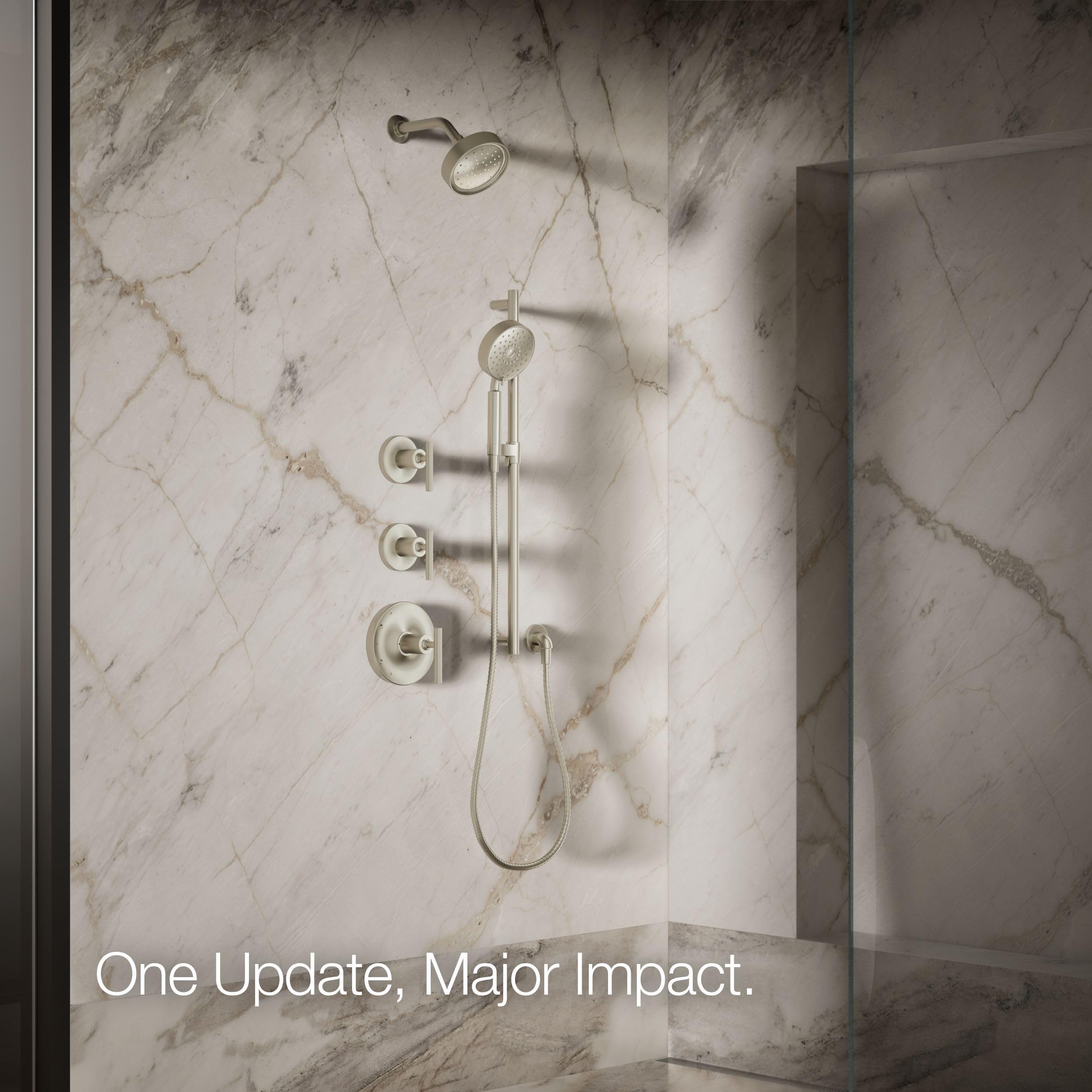 Kohler 965-AK-CP Purist® Single-function showerhead, 2.5 gpm, Polished Chrome