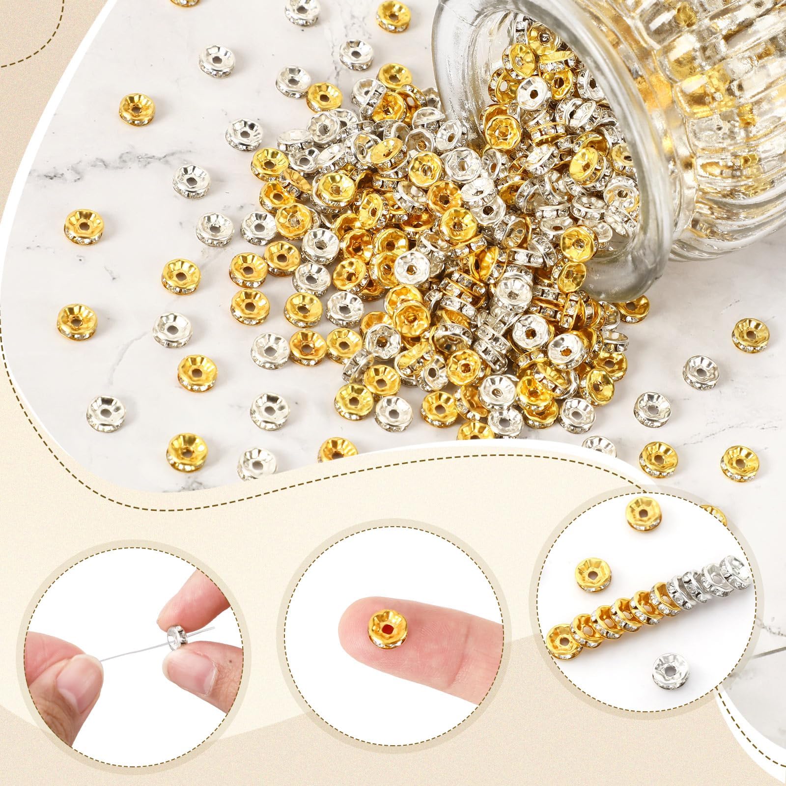Augshy 700PCS White Letter Beads Alphabet Beads for Making DIY (6mm) | Premium Acrylic Cube Shape, Ideal Bracelets and Keychains, Large Hole Design for Easy Paracord Threading
