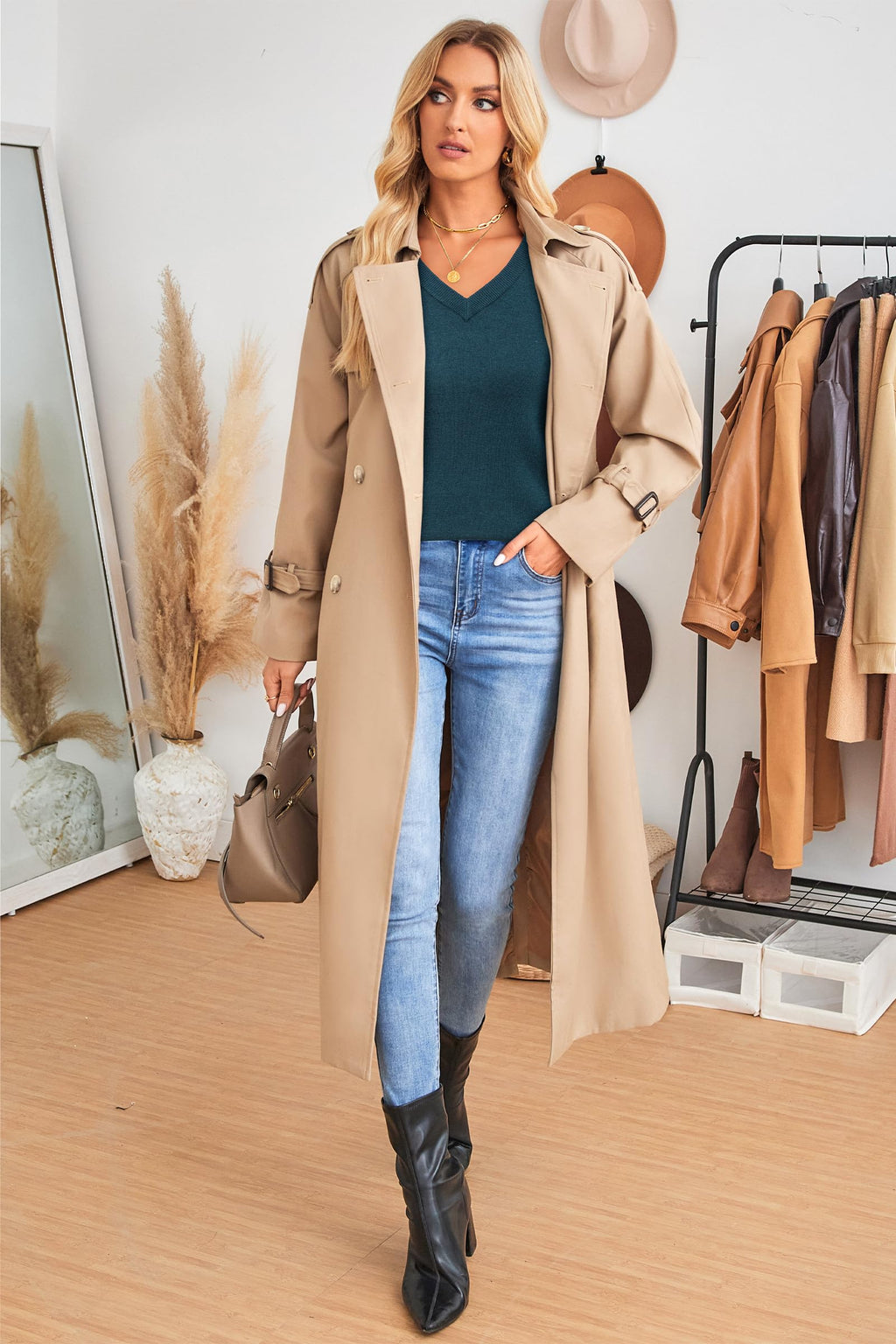 Arach&Cloz Women's Wool Blend Fall Sweaters Business Casual Outfits 2026
