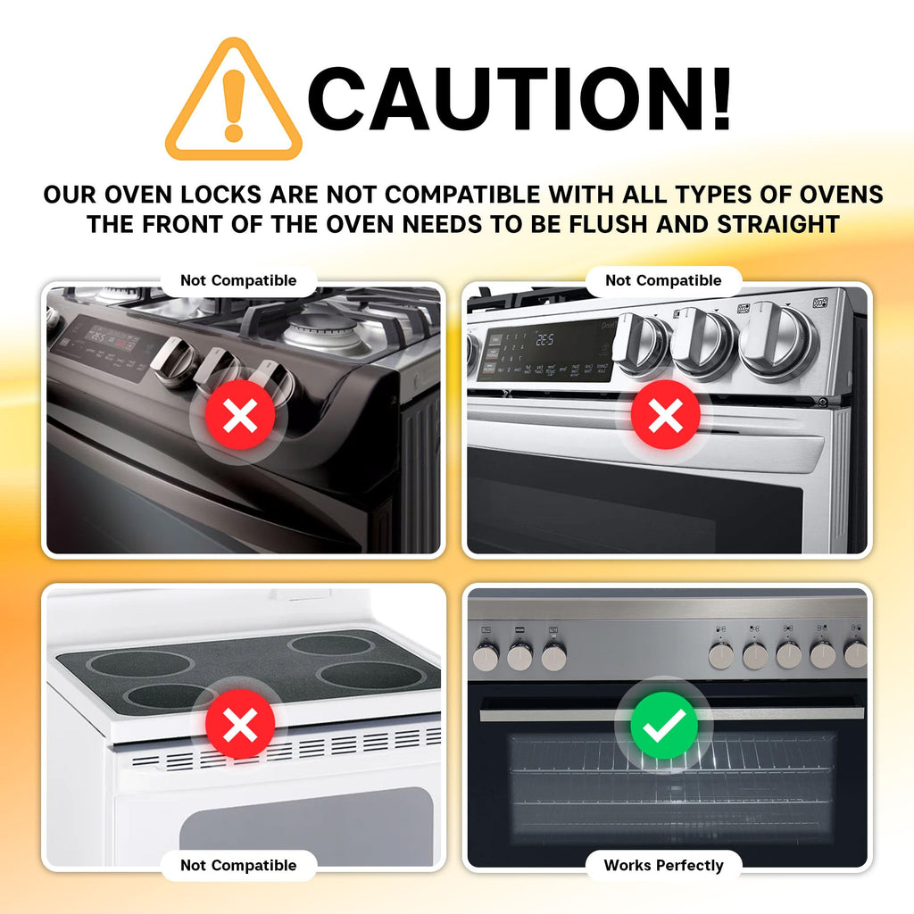 BeeGo® Oven Lock – Mom's Choice Awards® Gold | Child Safety Baby Proofing Lock for Oven, Stove & Microwave – Self-Adhesive, Heat-Resistant, No Drill, Easy Install (Black, Flat Surfaces Only)