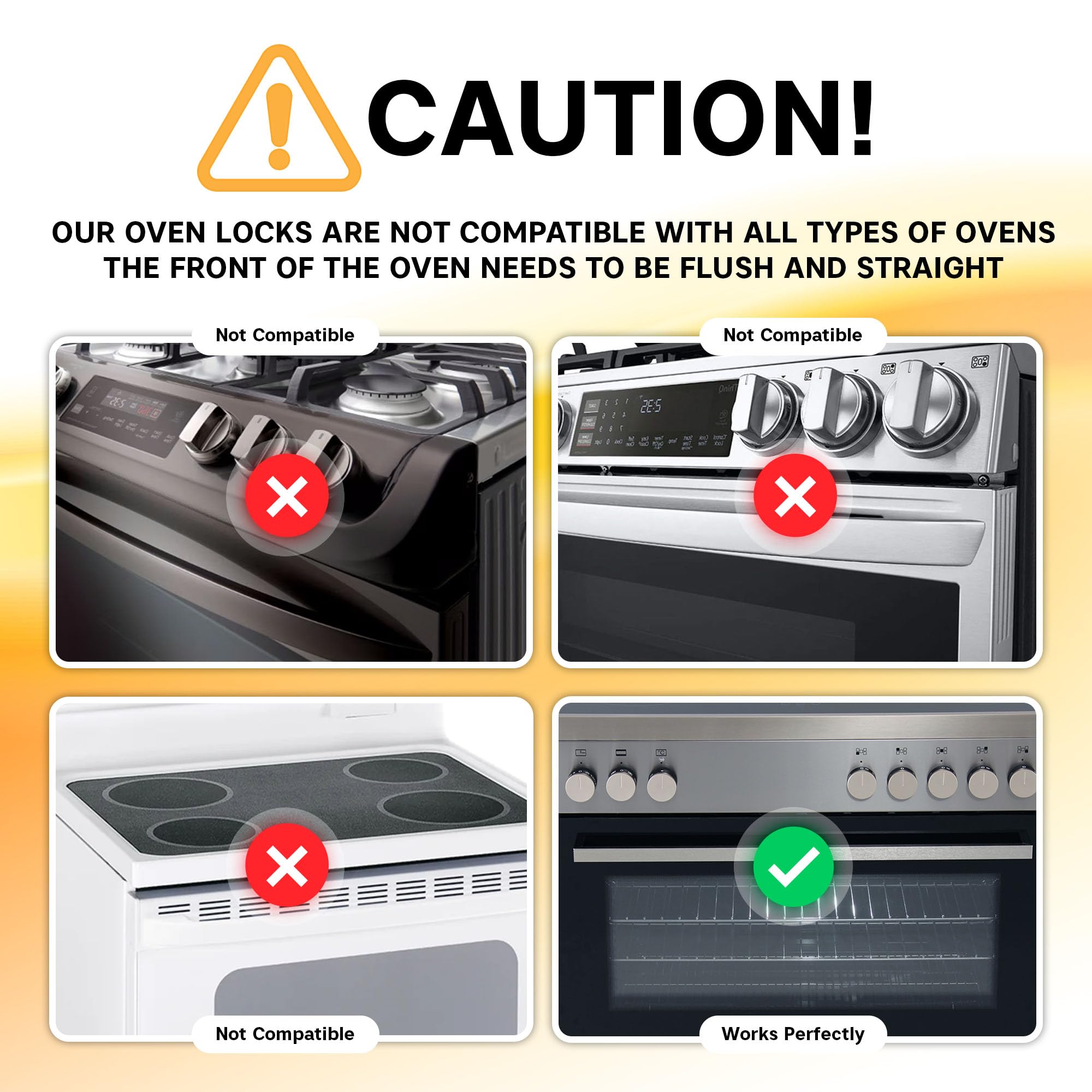 BeeGo® Oven Lock – Mom's Choice Awards® Gold | Child Safety Baby Proofing Lock for Oven, Stove & Microwave – Self-Adhesive, Heat-Resistant, No Drill, Easy Install (Black, Flat Surfaces Only)