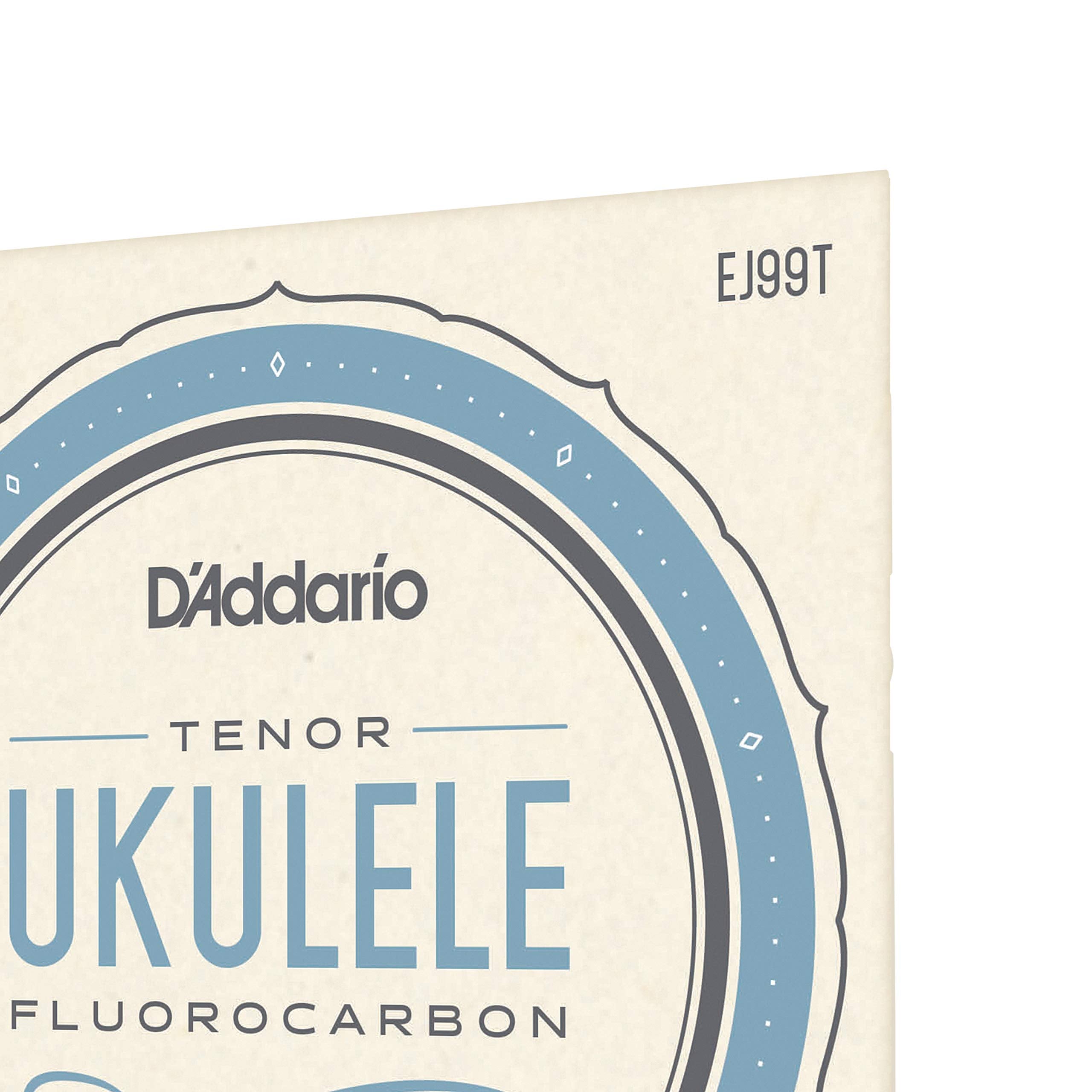 D'Addario Baritone Ukulele Strings, Fluorocarbon, EJ99B, 4-String Set, Pack of 1