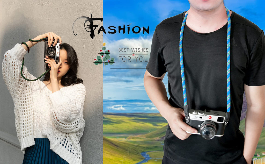 Camera Strap Vintage 100cm Nylon Climbing Rope Camera Neck Shoulder Strap for Micro Single and DSLR Camera.(Black)