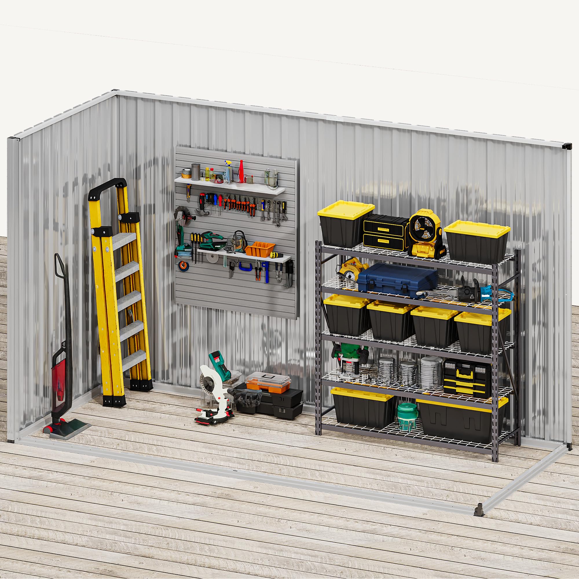 DWVO 6x4ft Outdoor Storage Shed, Lockable Metal Tool Storage Sheds, Waterproof Garden Sheds with Vents for Backyard, Patio, Garage, Lawn, Dark Gray