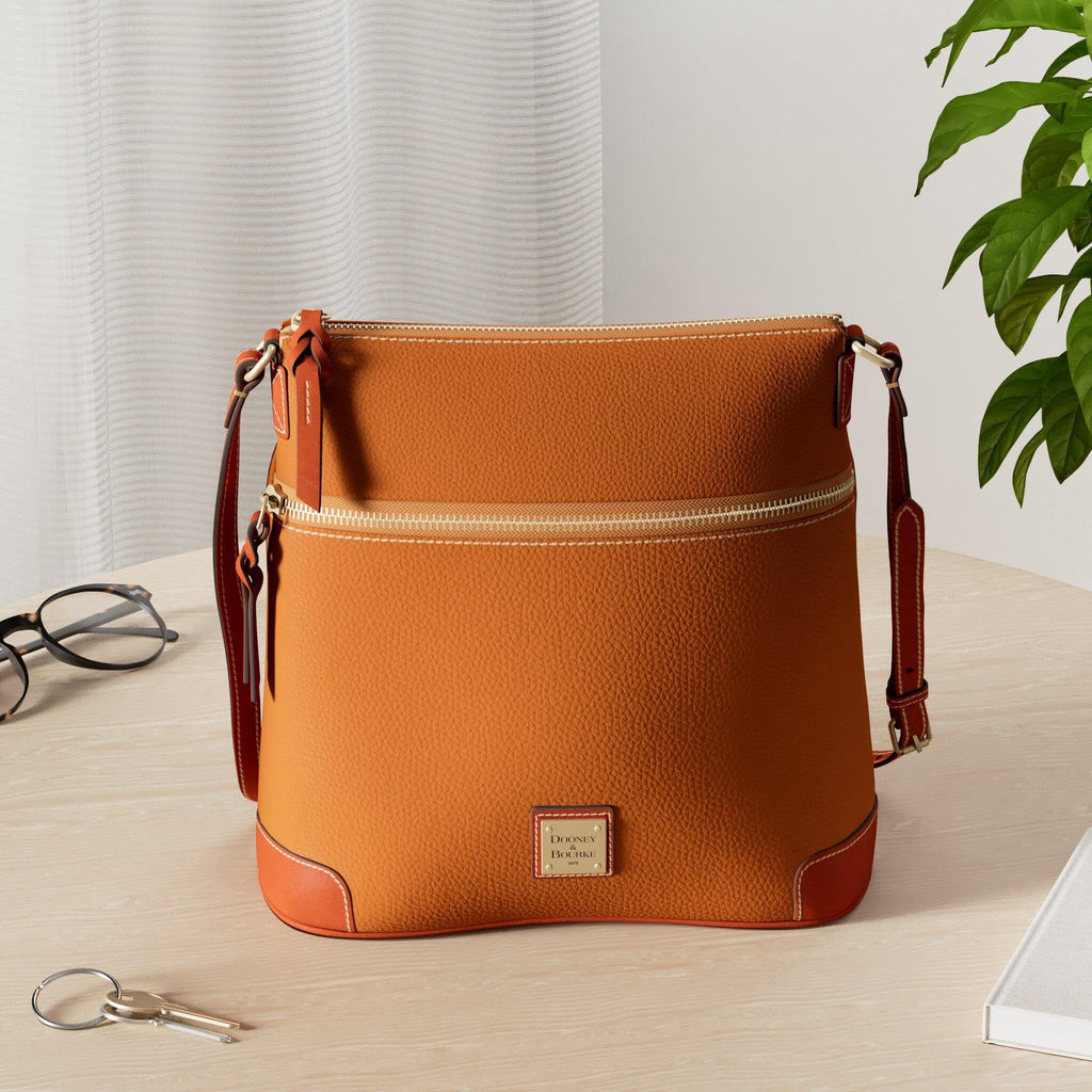 Dooney & Bourke Women's Crossbody in Pebble Grain Leather, Large Handbag with Adjustable Shoulder Strap