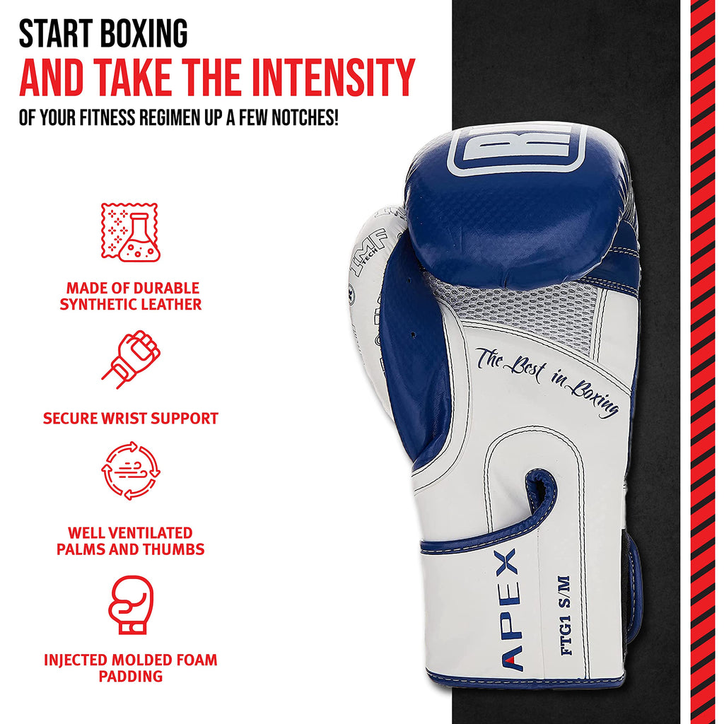 Ringside Apex Bag Gloves, IMF-Tech Boxing Gloves with Secure Wrist Support, Synthetic Boxing Gloves for Men and Women