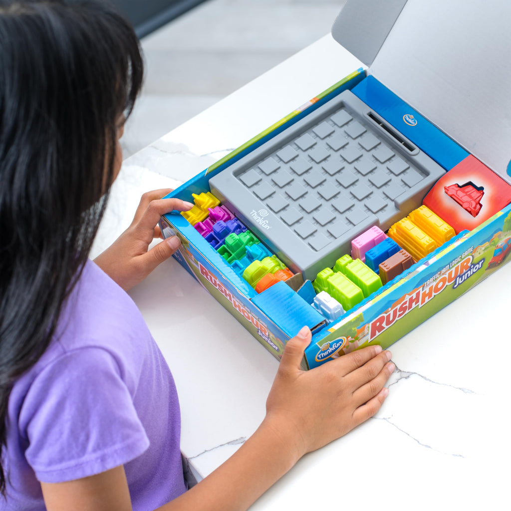 ThinkFun Rush Hour Junior - Classic Traffic Jam Logic Game - New Look for 2024 - STEM Toy for Kids - Engaging Puzzles for Ages 5 and Up - Junior Edition - MESH Accredited