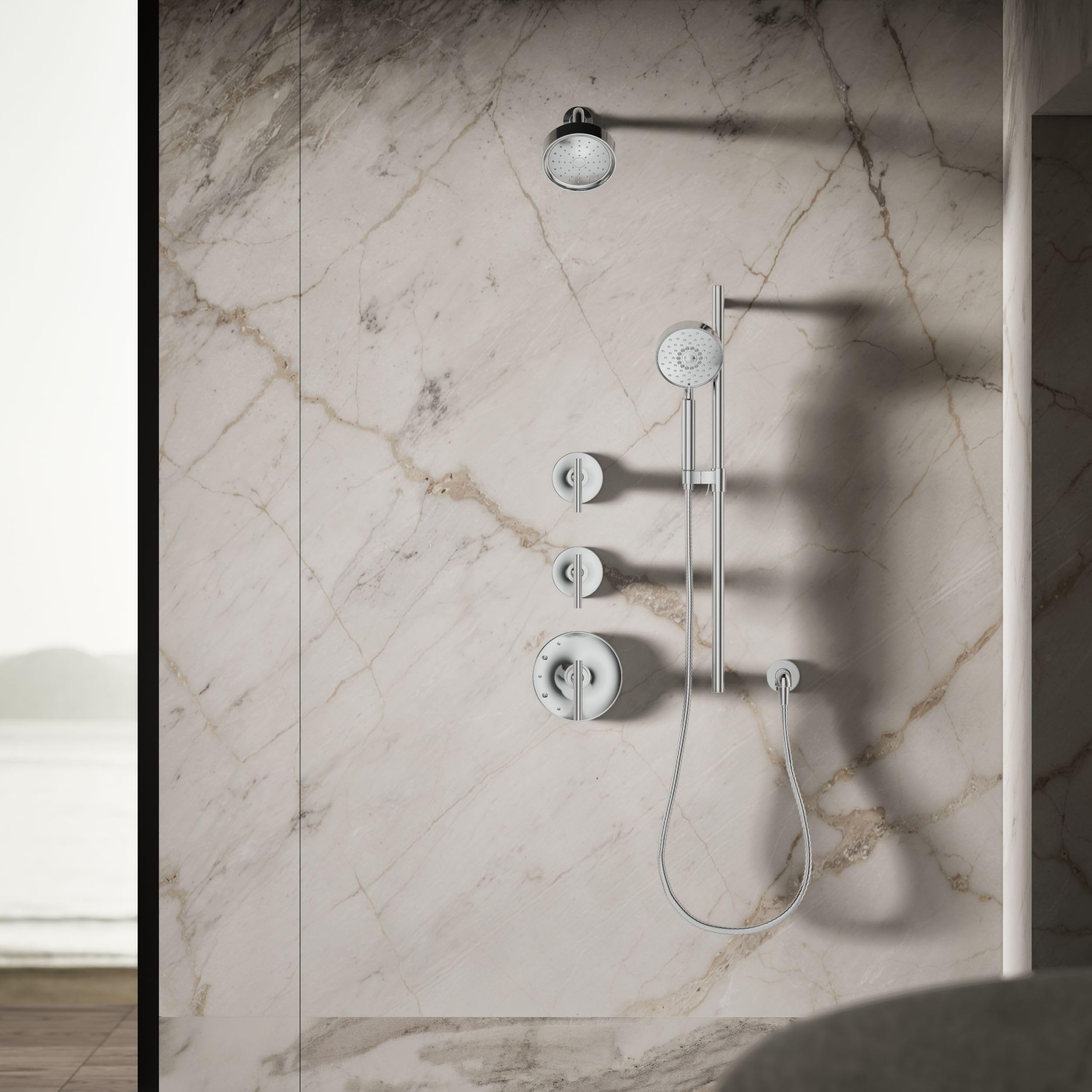 Kohler 965-AK-CP Purist® Single-function showerhead, 2.5 gpm, Polished Chrome