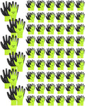 Maxcheck PU Coated Gloves Bulk, Reusable Rubber Safety Gloves for Men Women Work Warehouse, Mechanic, Woodworking