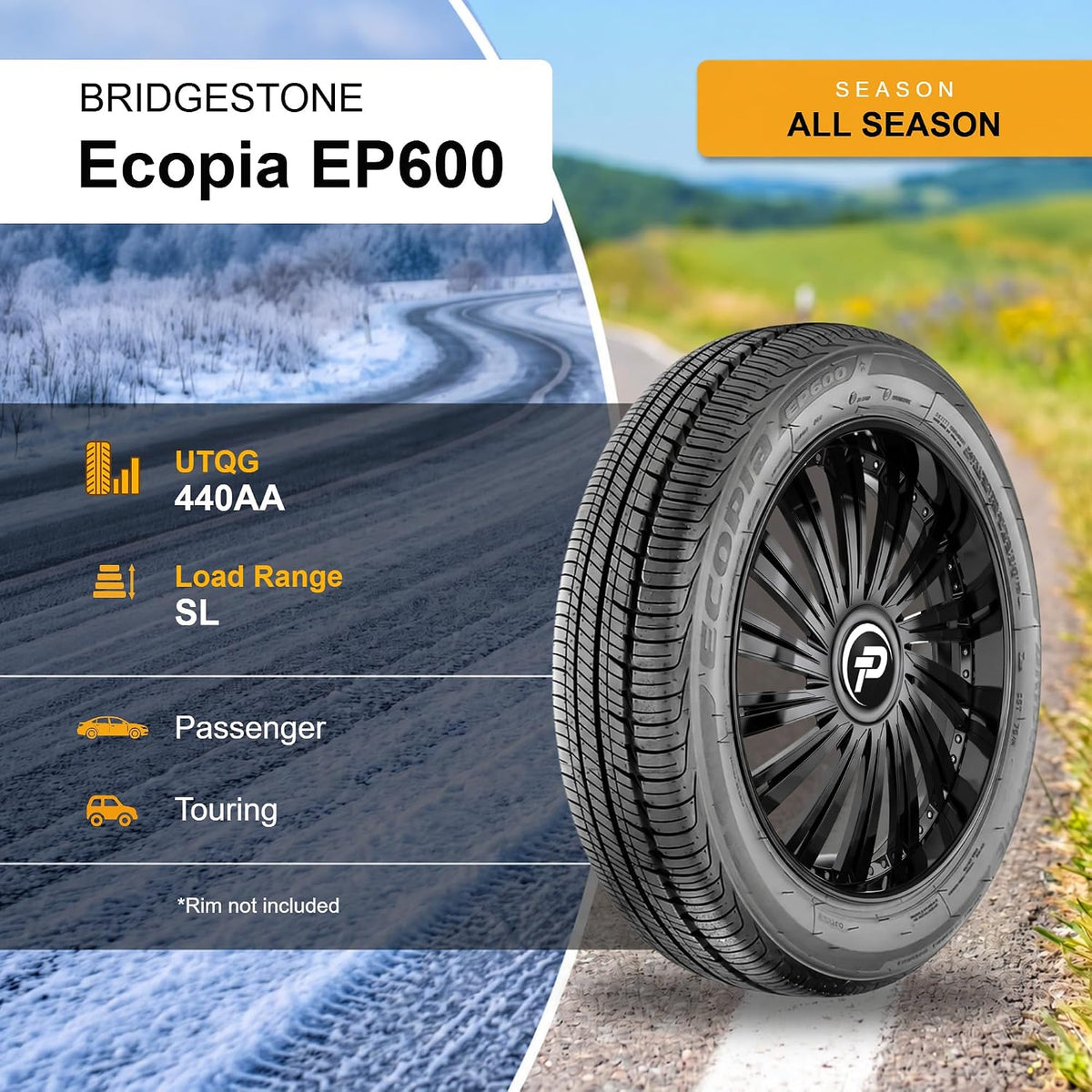 Bridgestone Ecopia Ep600 Touring ECO Tire 175/60R19 86 Q