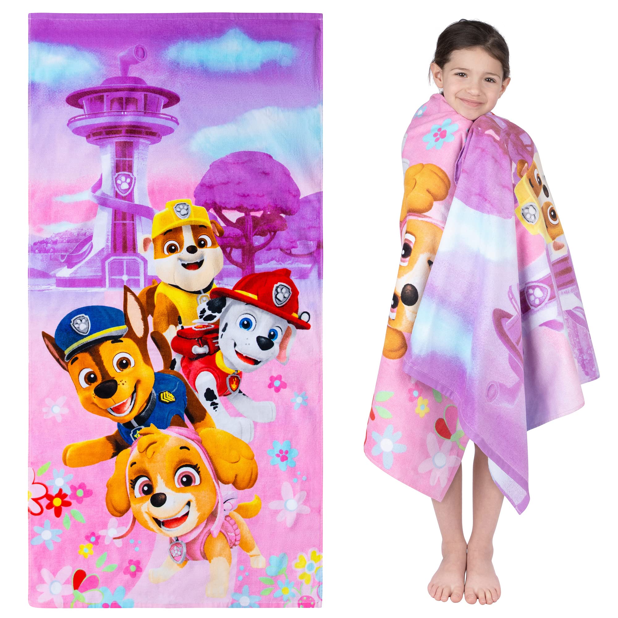 Barney Classic Kids Super Soft Cotton Bath/Pool/Beach Towel, 58 in x 28 in, (Offical Licensed Product) By Franco
