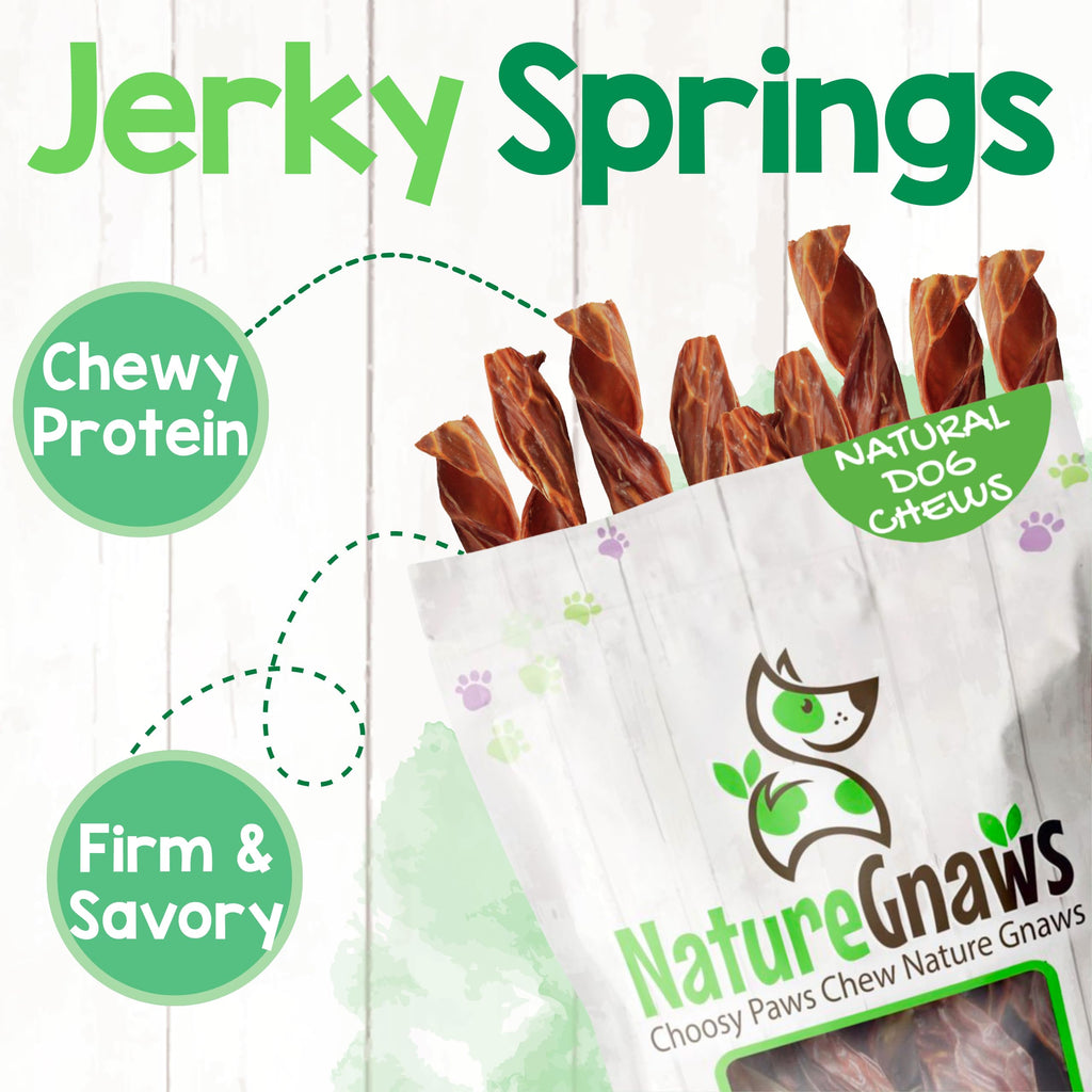 Nature Gnaws Beef Gullet Chews for Small Dogs 4-5" (20 Count) - Natural Beef Jerky Stick Dog Chew Treats - Rawhide Free
