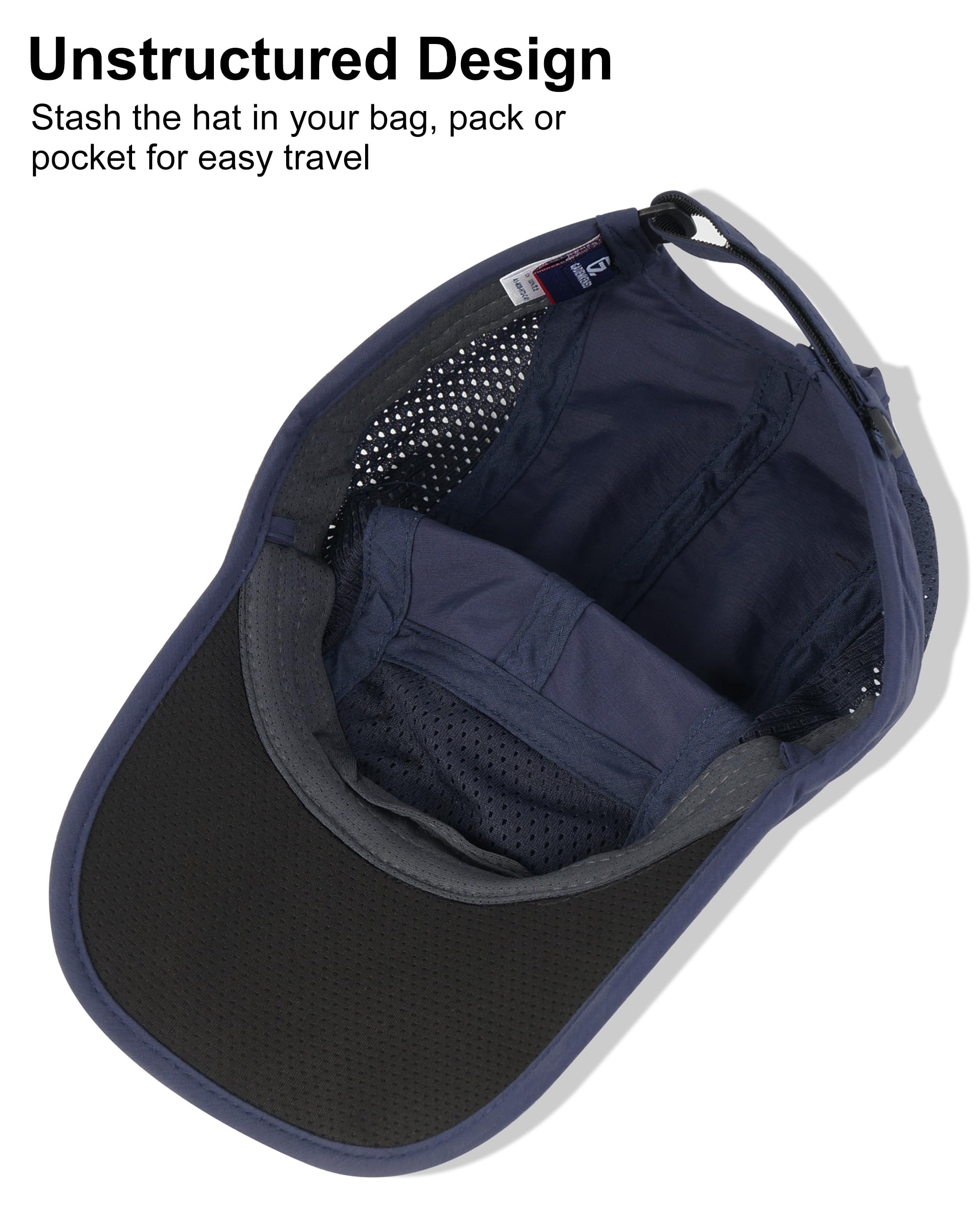 GADIEMKENSD Mens Folding Outdoor Hat Long Brim UPF 50+ Sun Protection