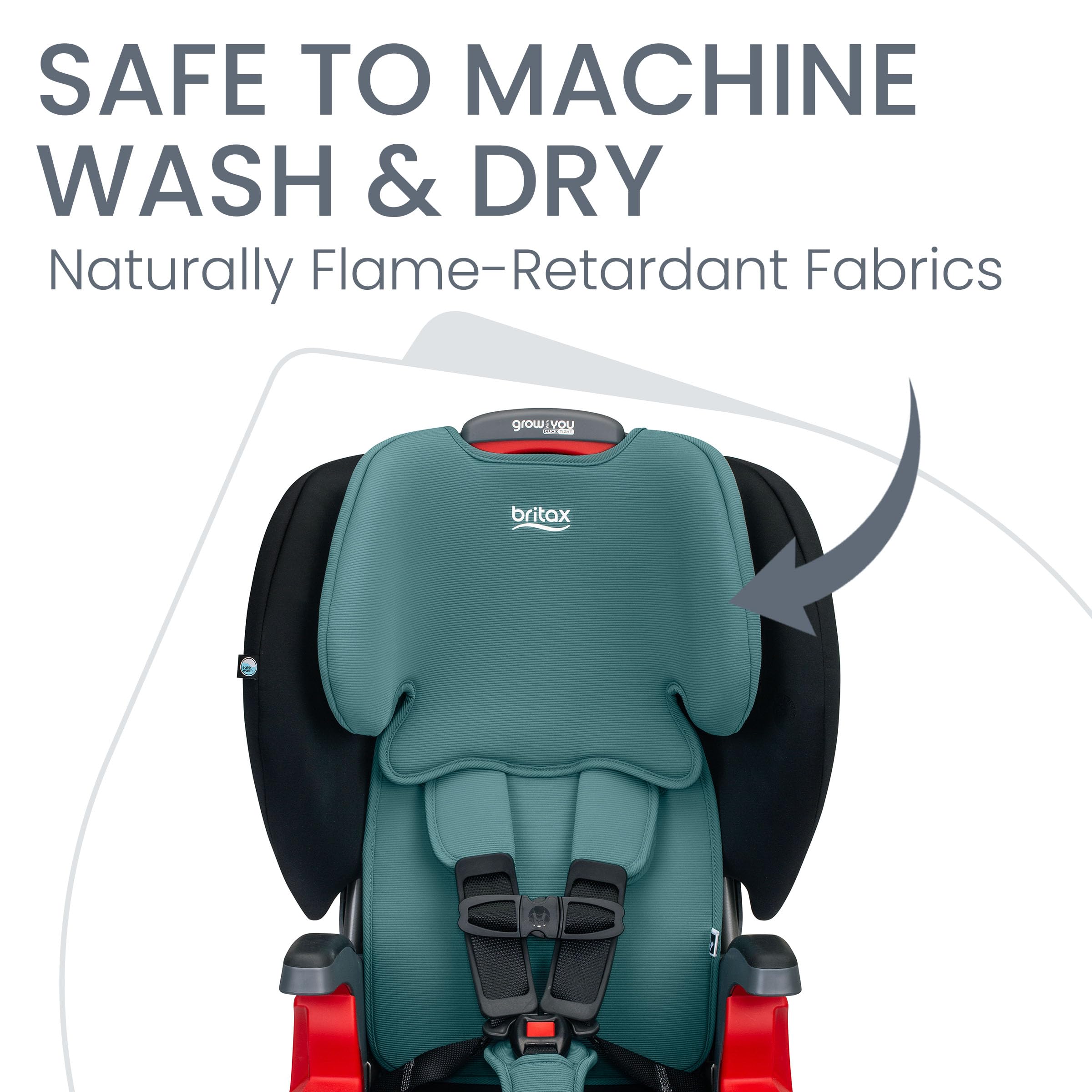 Britax Grow with You ClickTight Harness-2-Booster Car Seat, 2-in-1 High Back Booster, Black Contour