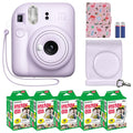 Fujifilm Instax Mini 12 Instant Camera + MiniMate Accessory Bundle & Compatible Custom Case + Fuji Instax Film Value Pack (50 Sheets) Flamingo Designer Photo Album (Mint Green)