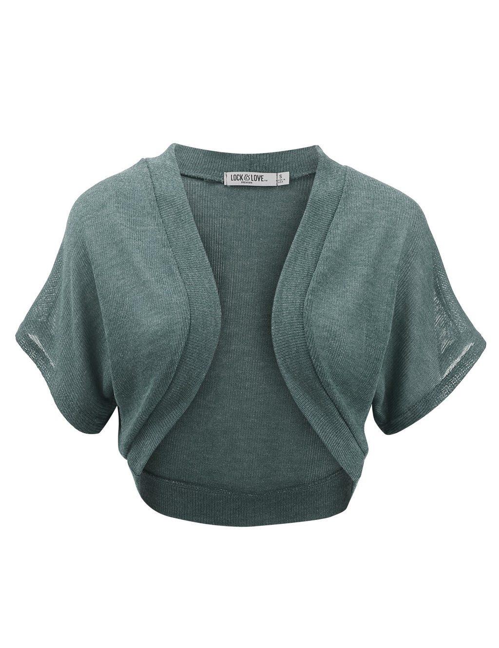 Lock and Love Women's Versatile Open Front Lightweight Short Sleeve Bolero Shrug