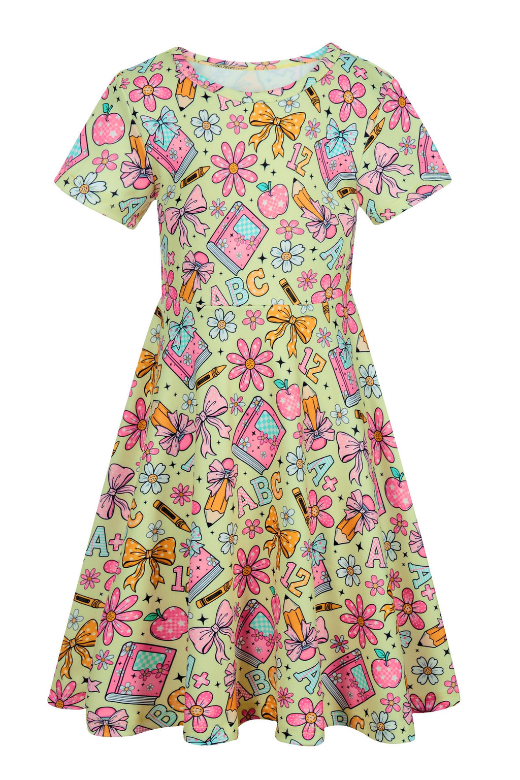 ALISISTER Little Girls Dress Short Sleeve Toddler Summer Sundress 2-9T