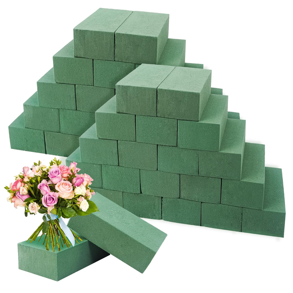 Prashent 9.2FT 14 Piece Floral Wet Foam Garland for Fresh Flowers, Floral Craft Wet Foam for Home Garden Wedding Decoration, Arch Door Tabletop Flower Arrangement DIY Material