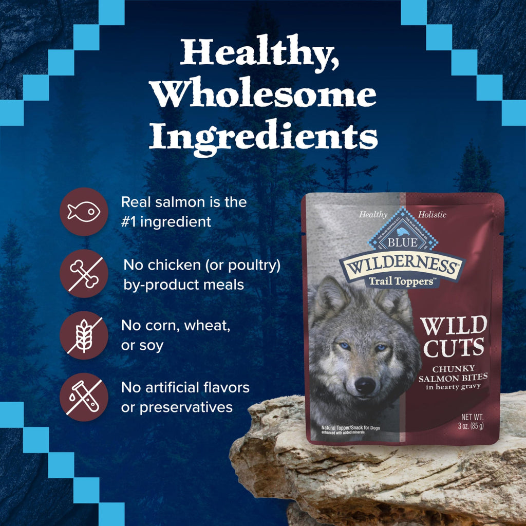 Blue Buffalo Wilderness Wild Cuts Trail Toppers Chunky Bites In Hearty Gravy - Beef - 3 Oz
