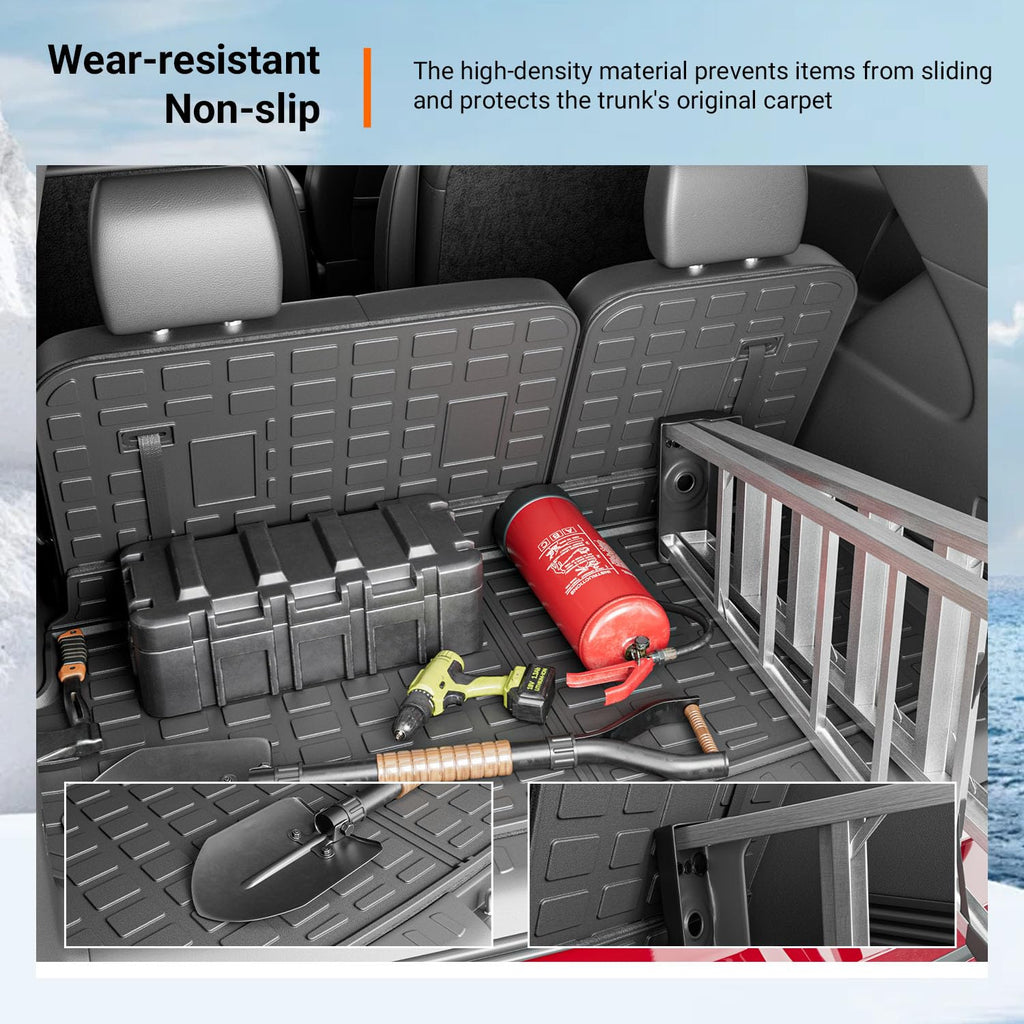 powoq Floor Mat Compatible with 18-24 Chevy Traverse Cargo Mat Replacement for 2018-2024 Chevy Traverse Accessories(Trunk+Backrest+7Seats Floor Mat)