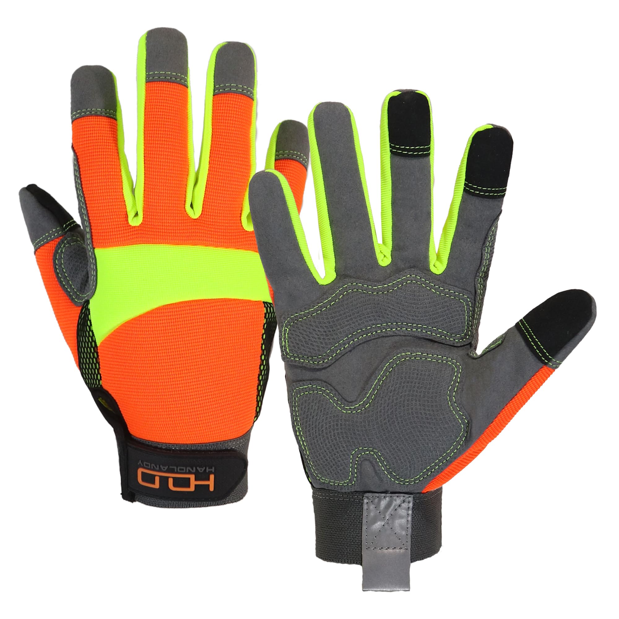 AIGEVTURE Safety Work Gloves Mens & Women, Light Duty Mechanic Gloves Touch Screen, Gardening Work Gloves with Grip,High Dexterity